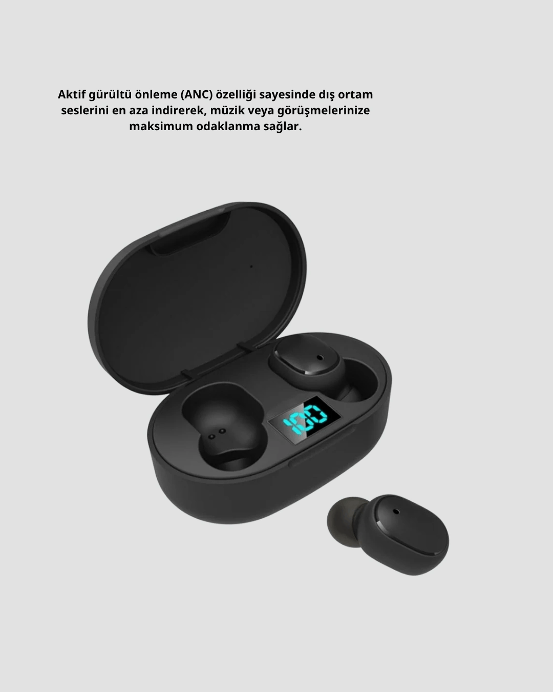 Kablosuz Bluetooth Kulaklık – Gürültü Önleyici, Suya Dayanıklı, Mikrofonlu, Uzun Pil Ömürlü