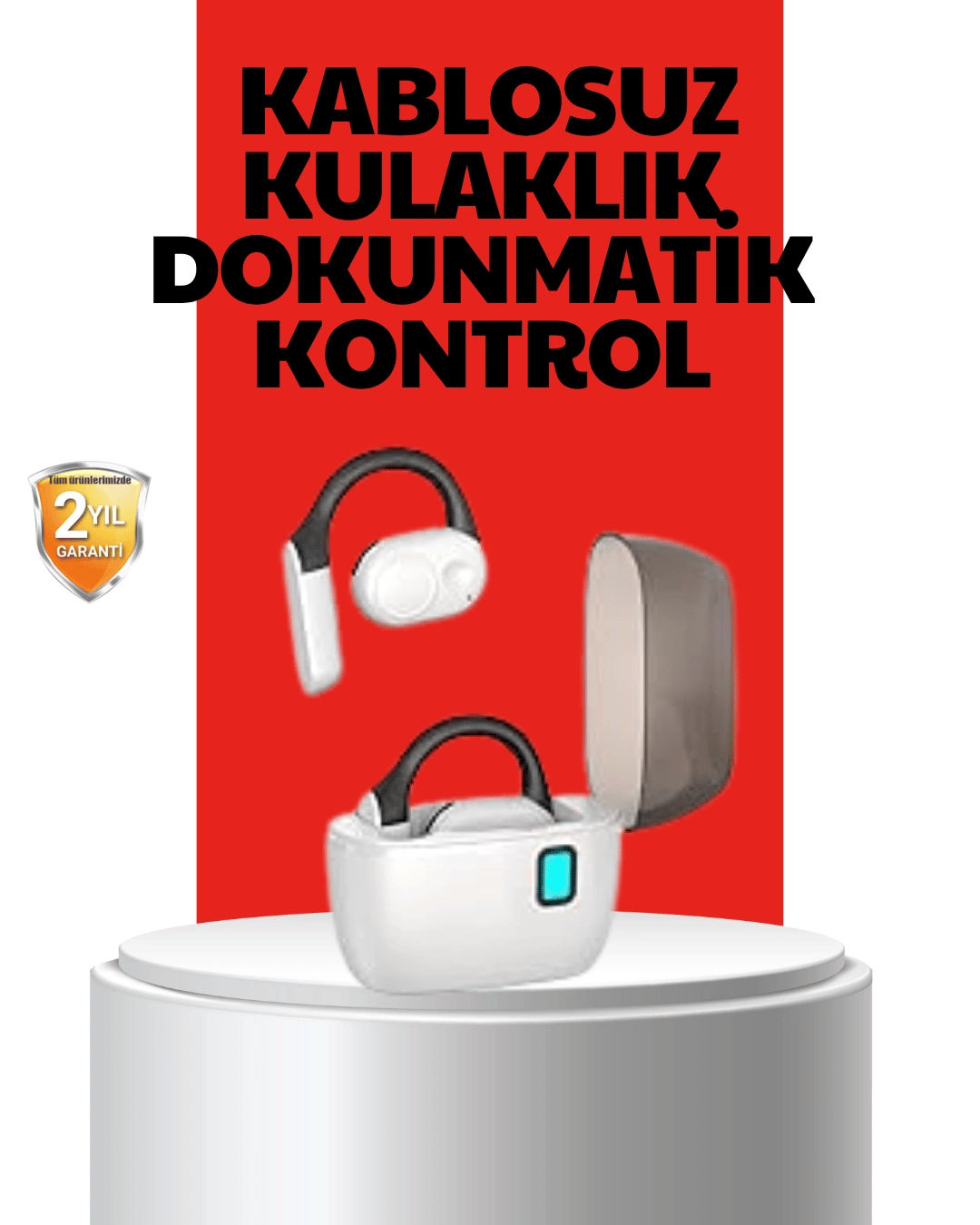 Kablosuz Bluetooth Kulaklık – Otomatik Eşleşme, Tek Tuş Kontrol, Stereo Ses