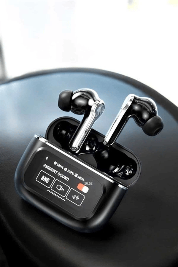 Kablosuz Bluetooth Kulaklık Ekranlı Uzun Şarj Süreli ANC Destekli