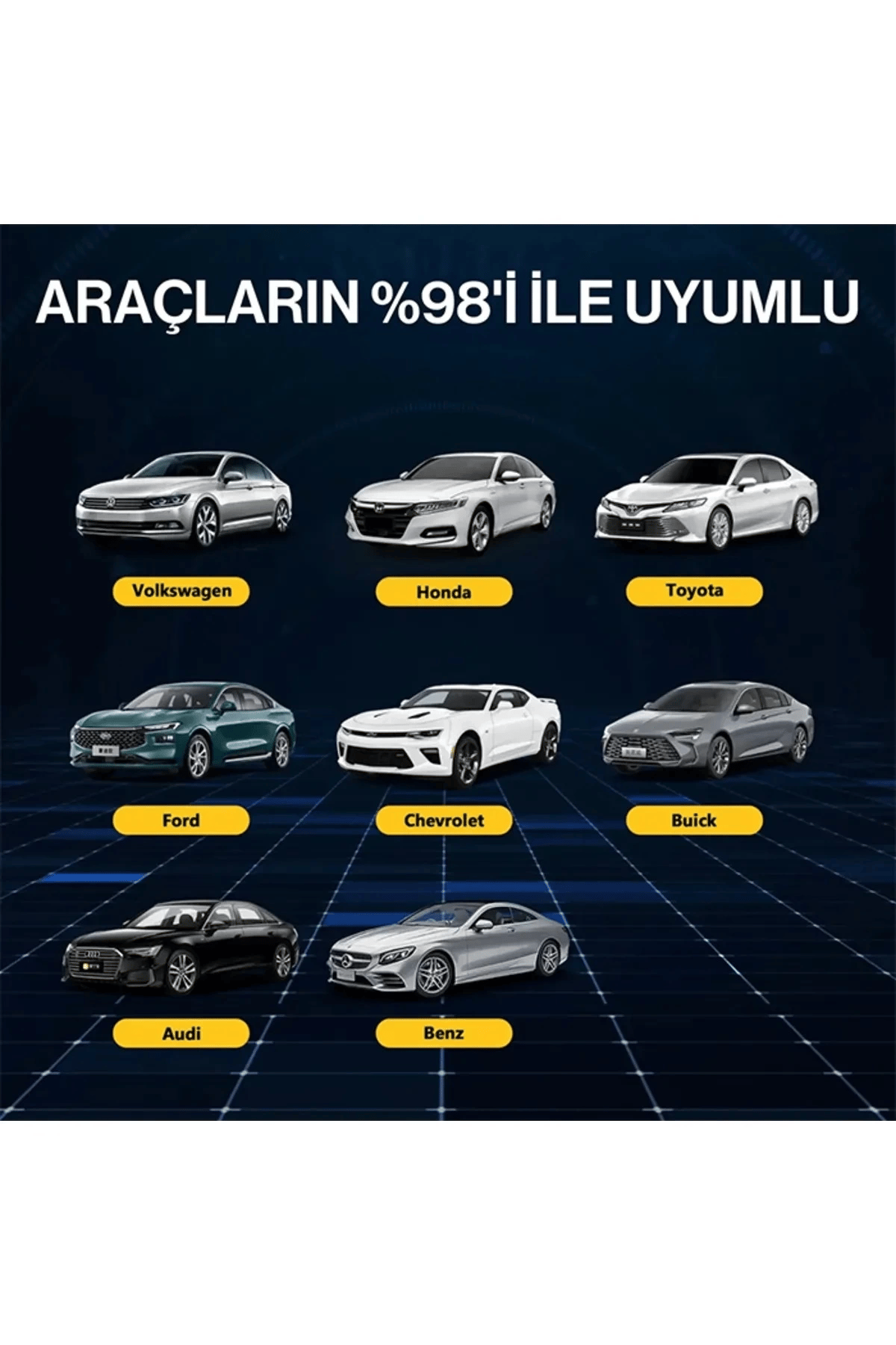 Kablosuz CarPlay & Android Auto Adaptörü - Apple ve Android Cihazlar İçin Evrensel Wireless Carplay Çevirici