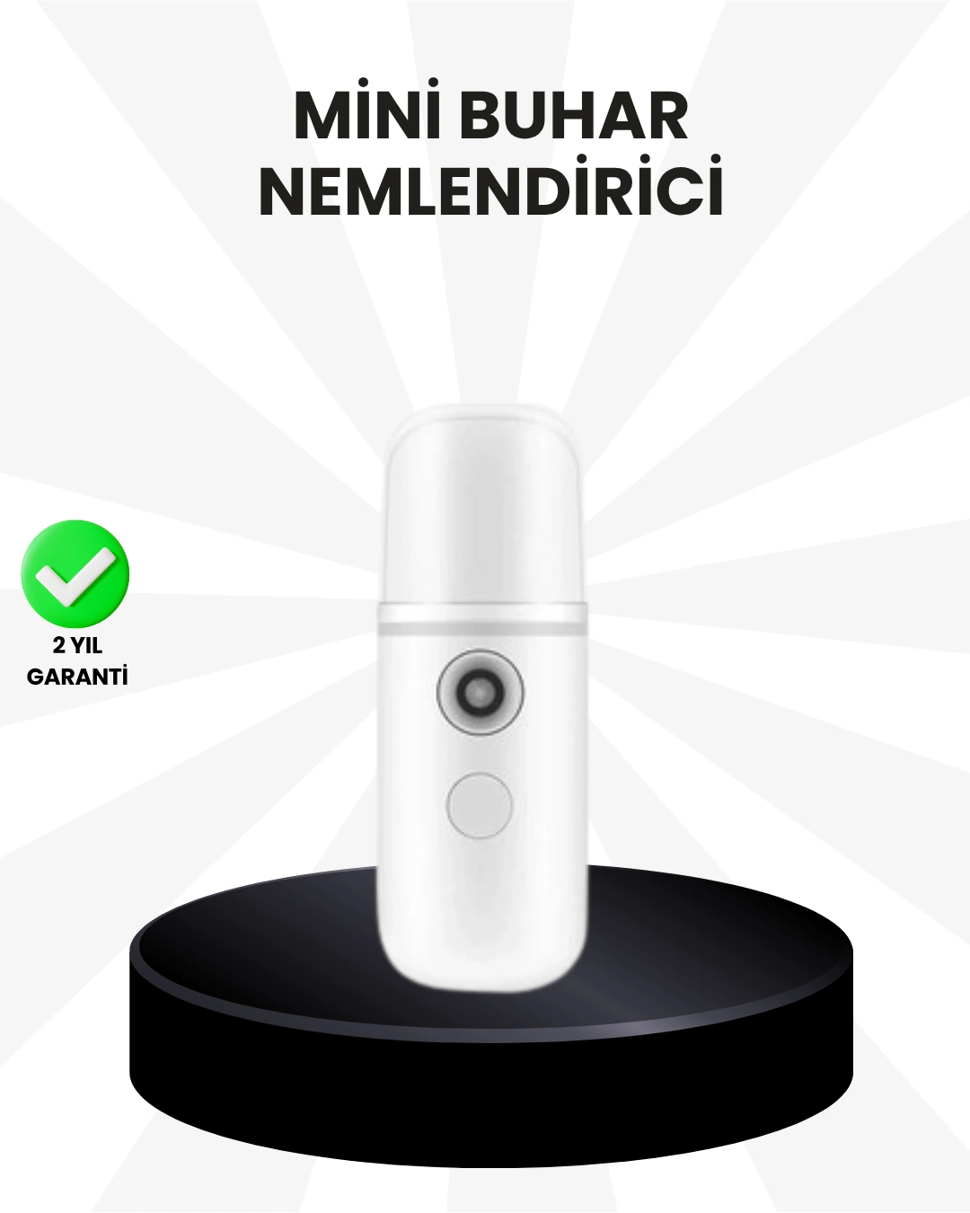 Kablosuz Şarjlı Mini Buhar Nemlendirici – Cilt ve Ortam İçin Taşınabilir Akıllı Cihaz