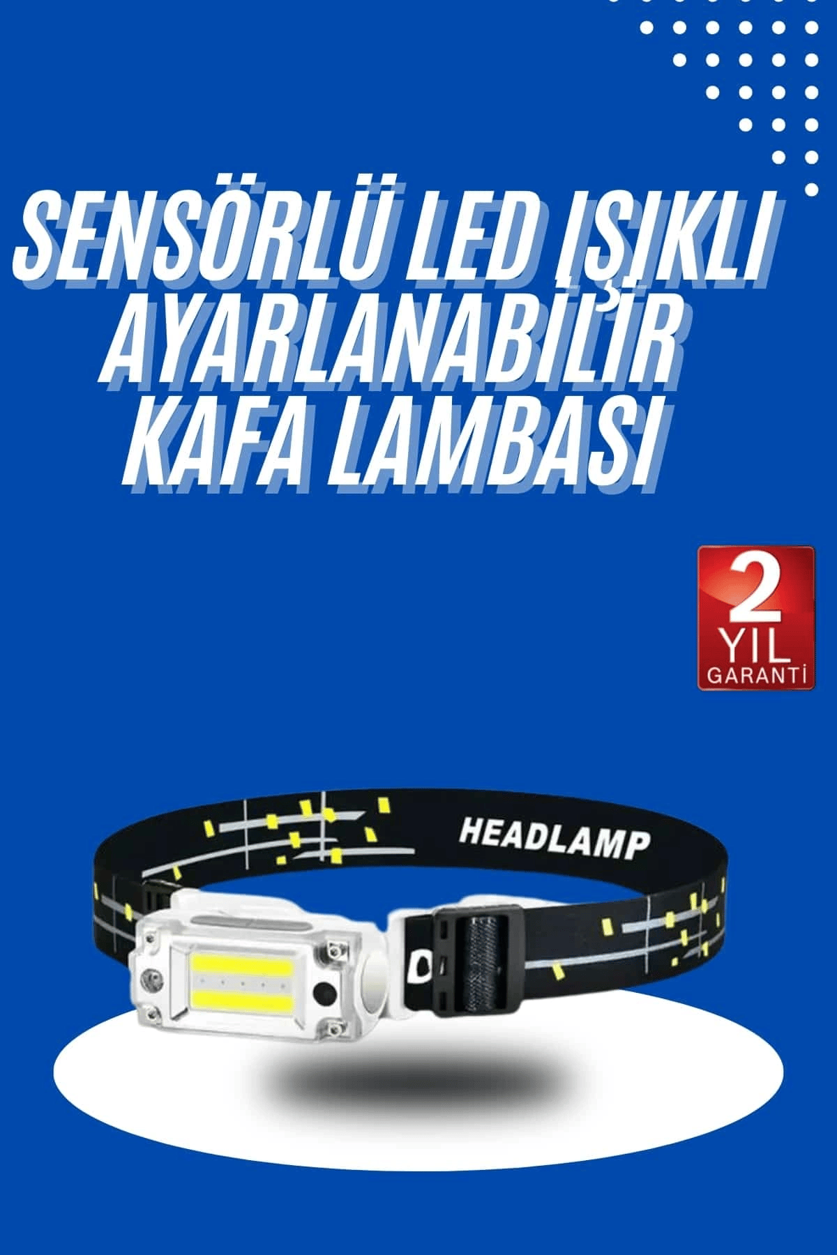 Kafa Lambası, Su Geçirmez Kafa Feneri 3 Mod Aydınlatma