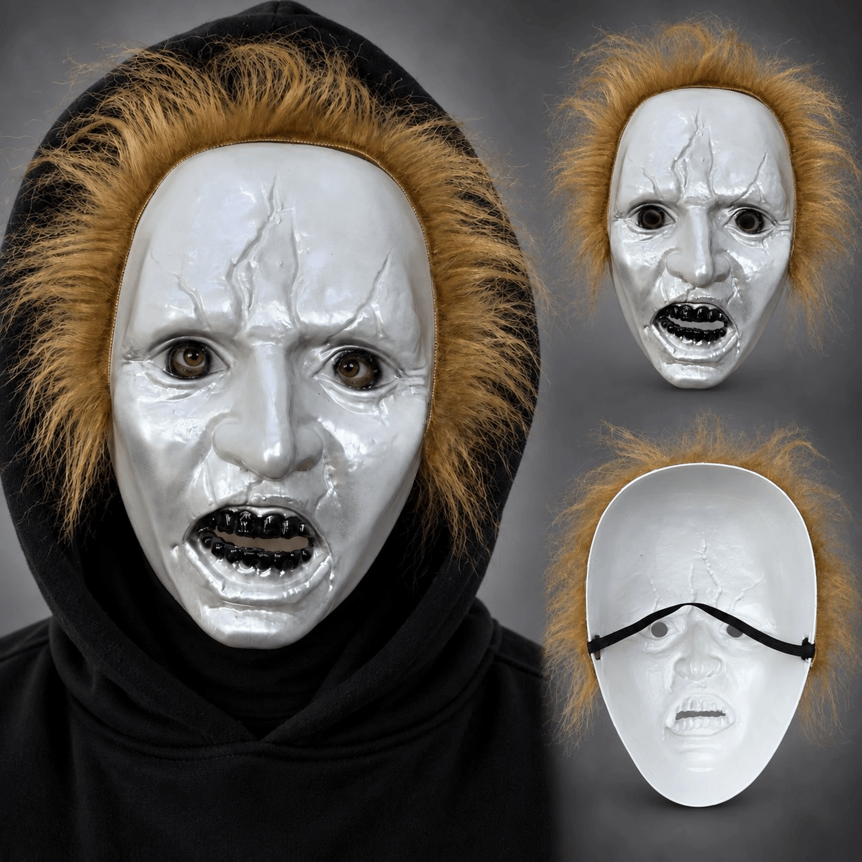Kahve Saçlı Michael Myers Plastik Karakter Maskesi Bx40
