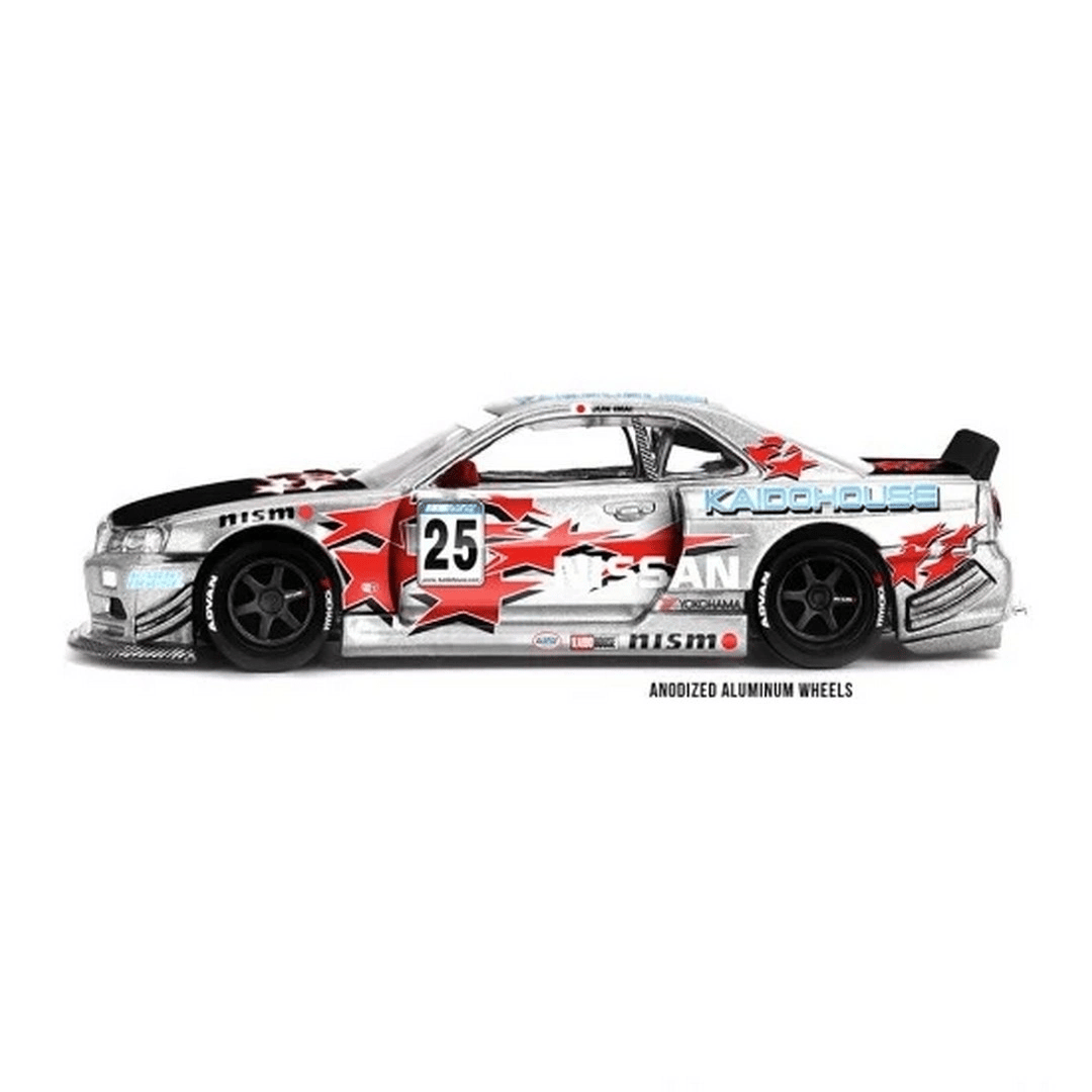 Kaido Star Racing V1 1/64 Nissan Skyline GT-R R34 Diecast Model Araba Tekli BX-313341