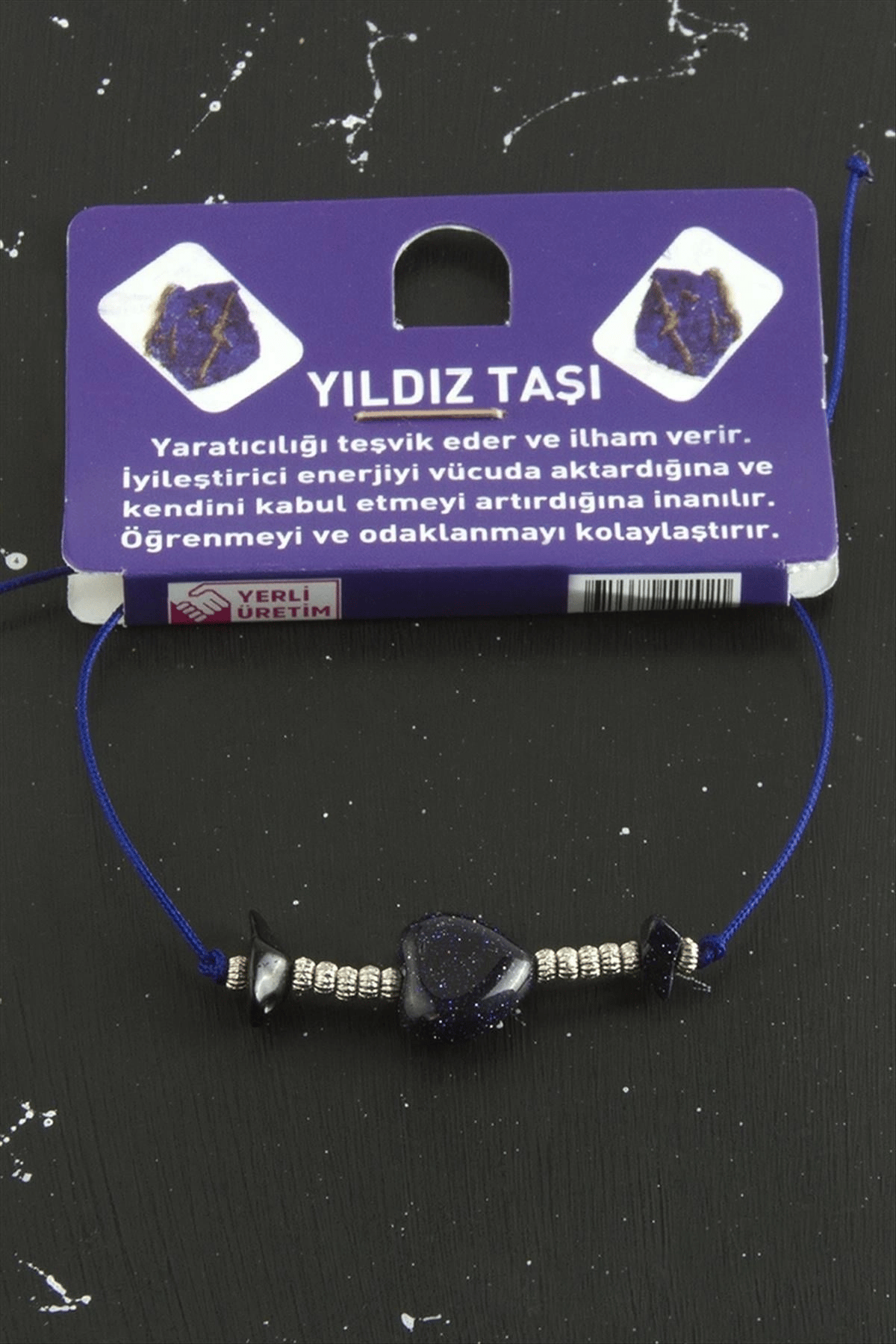 Kalp Karışık Doğaltaş Bileklik