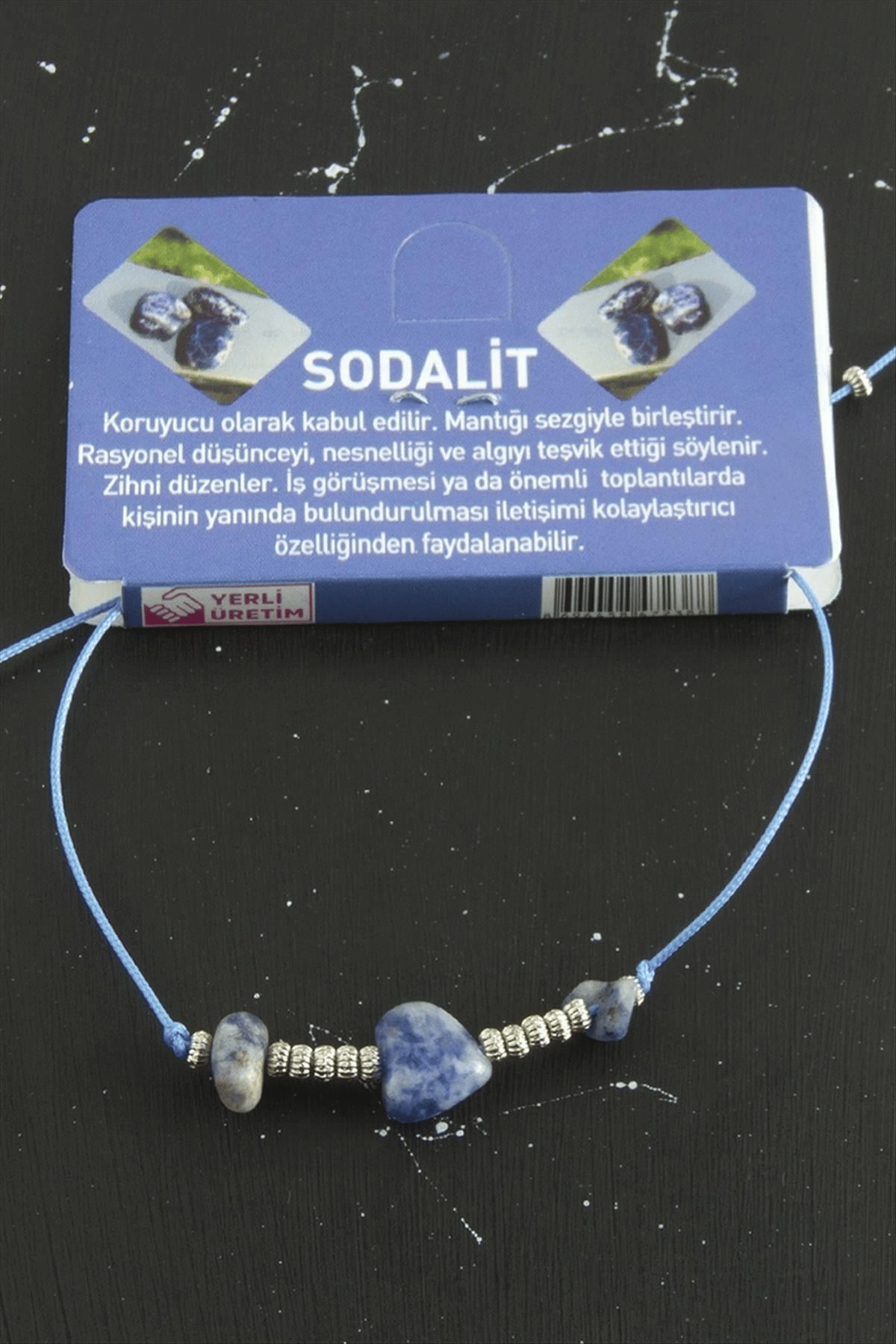 Kalp Karışık Doğaltaş Bileklik