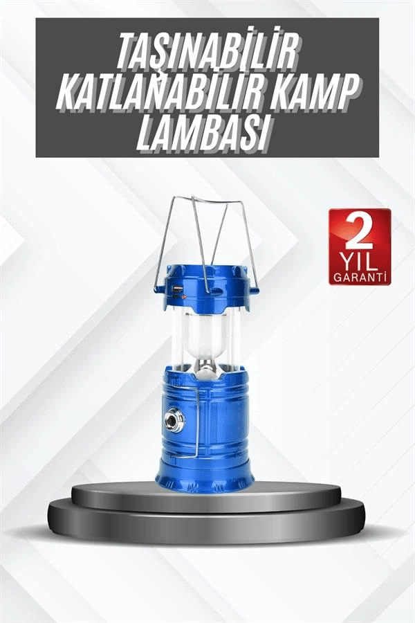 Kamp Lambası Güneş Enerjili Led Lamba Işıldak Şarjlı Powerbank Özellikli