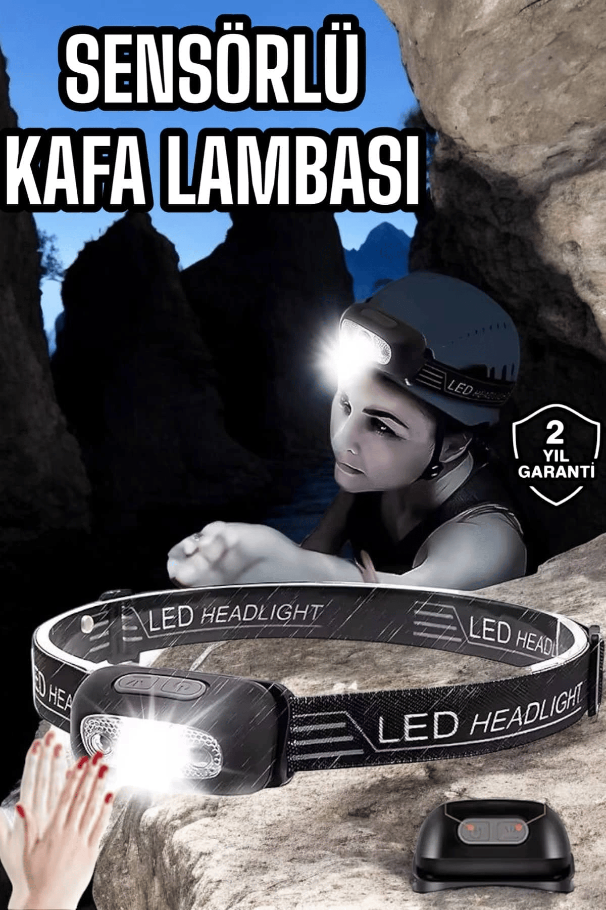 Kamp Lambası Led Işık Kafa Lambası Balıkçı Lambası Ayarlanabilir