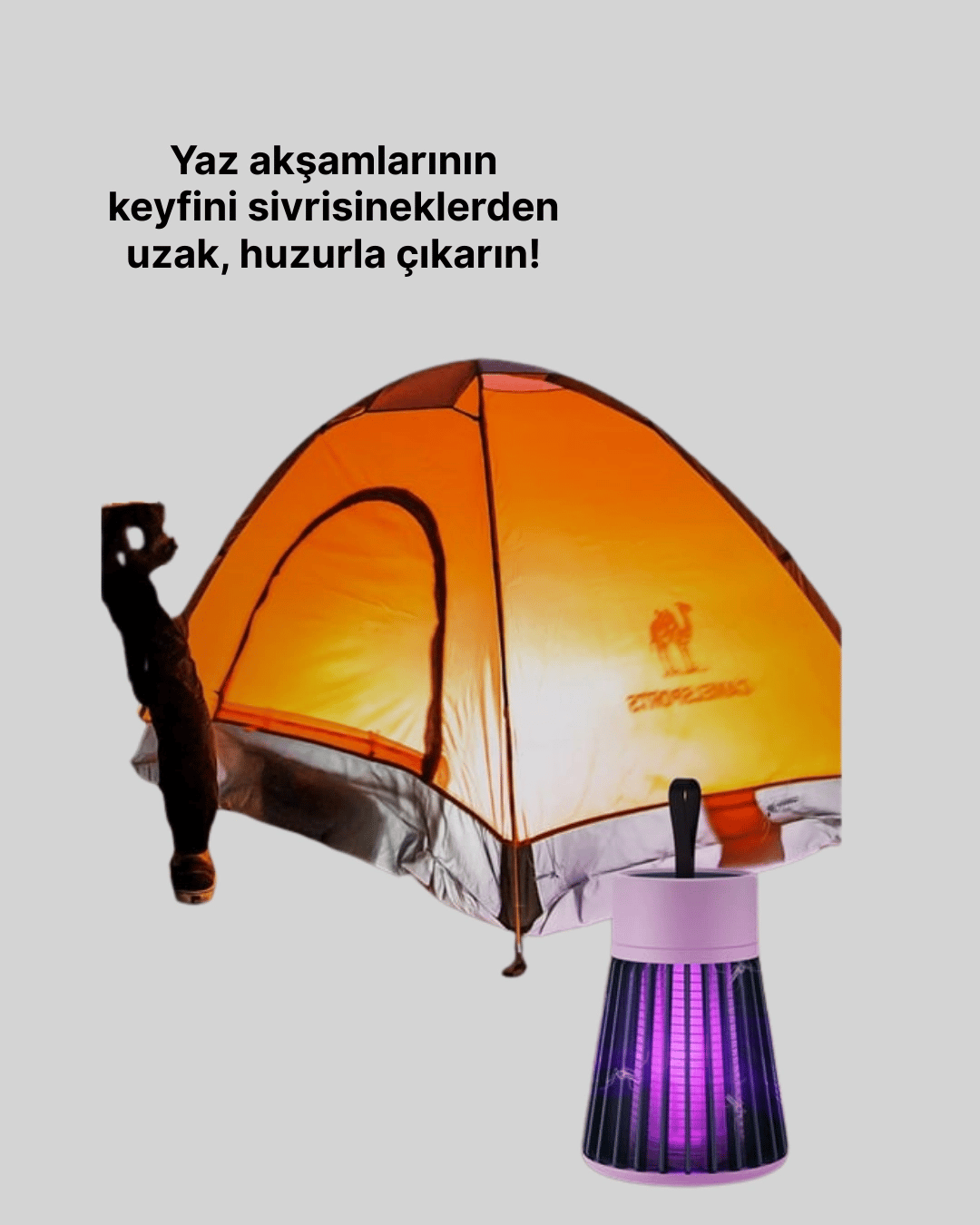 Kamp ve Bahçe İçin Şarjlı Böcek Kovucu Lamba