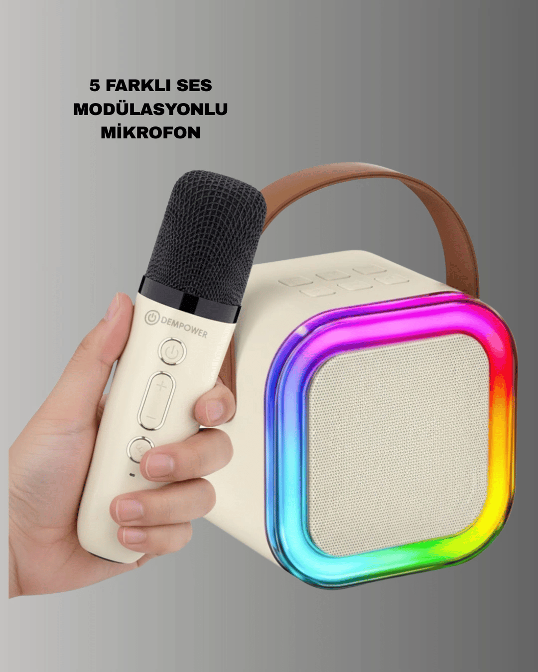 Karaoke Mikrofon Hoparlör Seti 6 Saat Kullanım Süresi Yeni Nesil