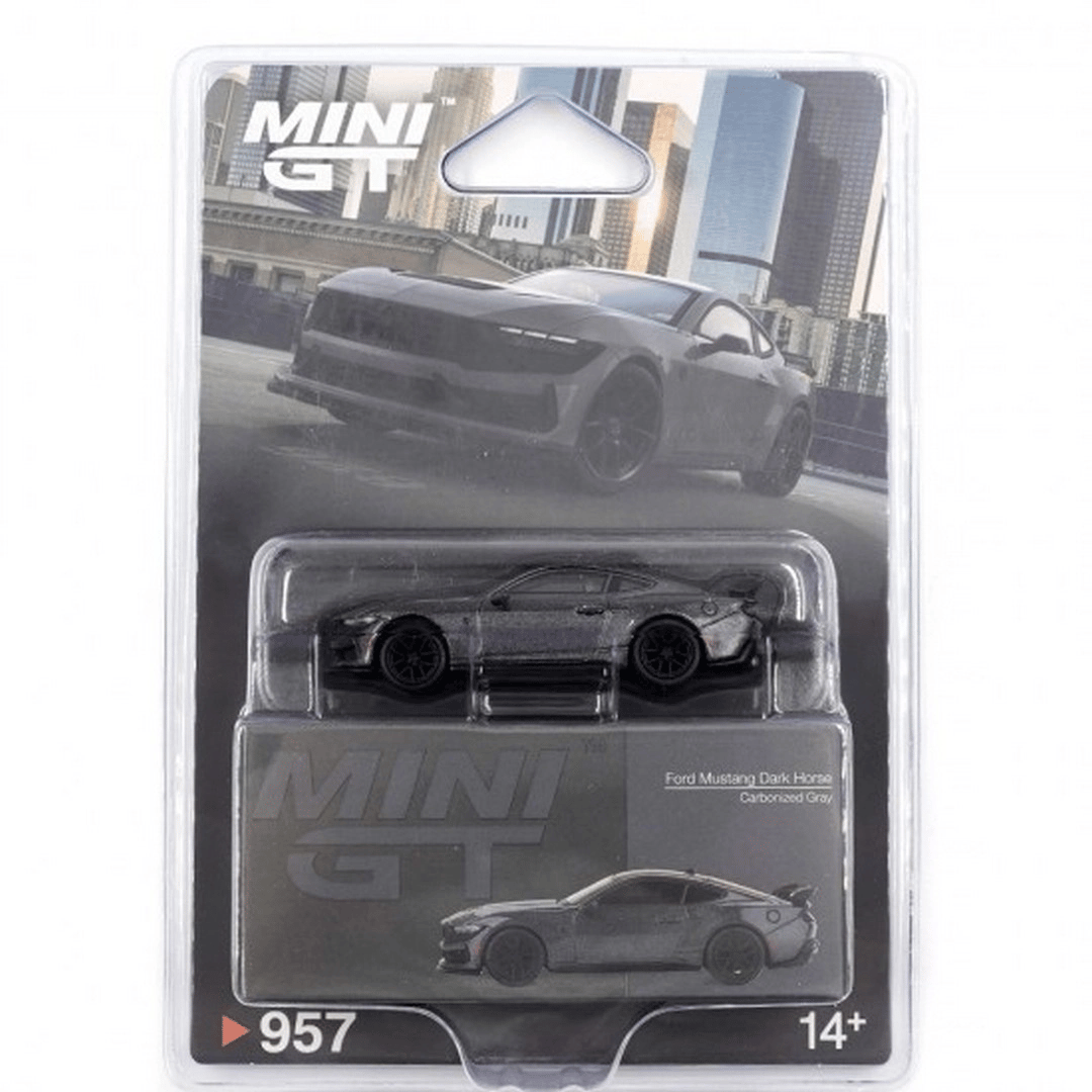 Karbon Gri 1/64 Ford Mustang Dark Horse Diecast Model - Blister Koleksiyonluk BX-313361