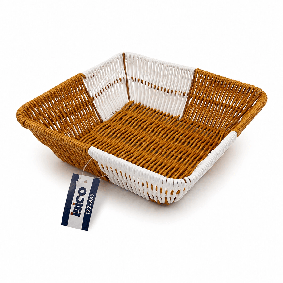 Kare Hasır K.rengi - Beyaz Ekmek Sepeti 24cm Bx40