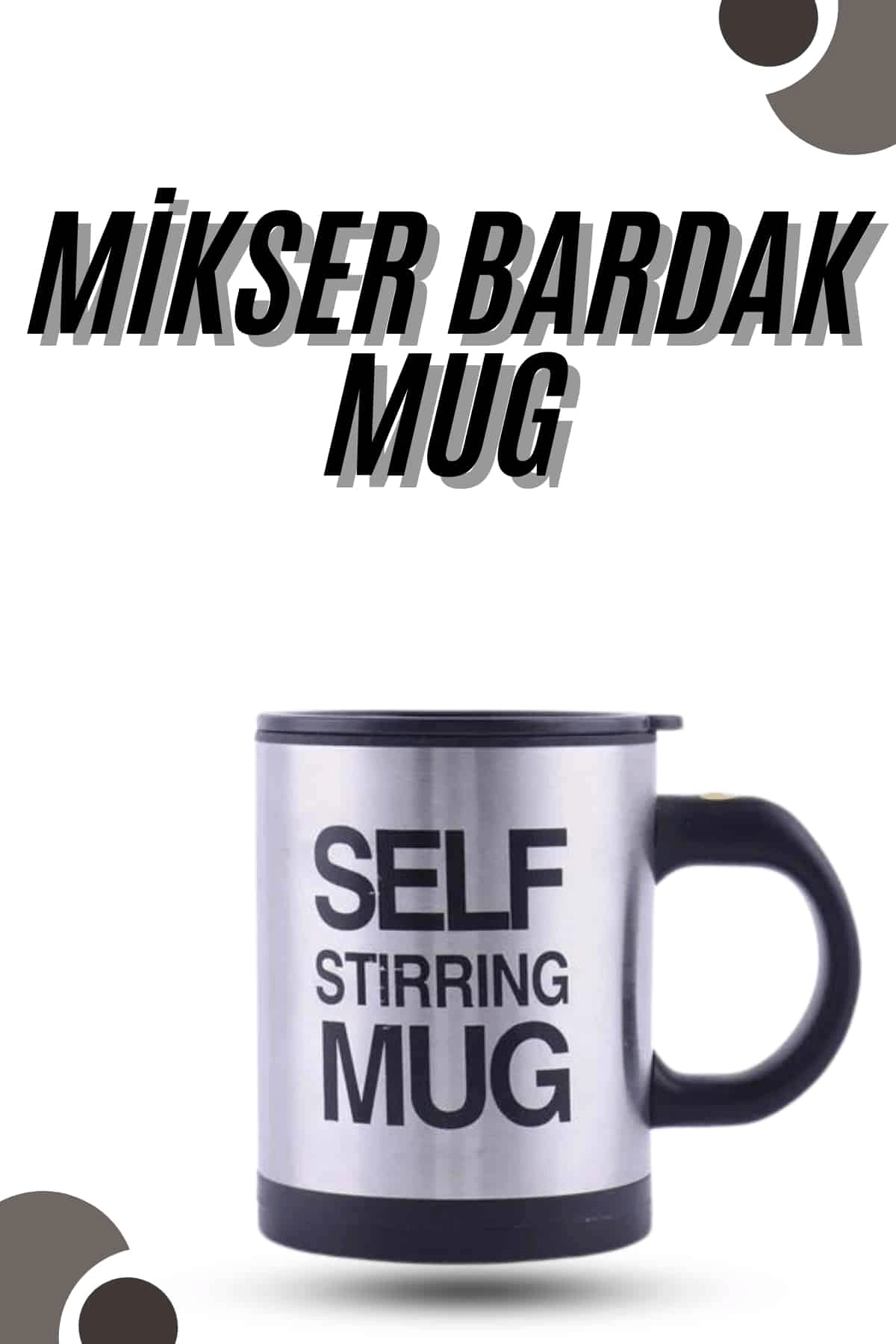 Karıştırıcı Özellikli Mikser Kupa Bardak Kompakt Taşınabilir Mug