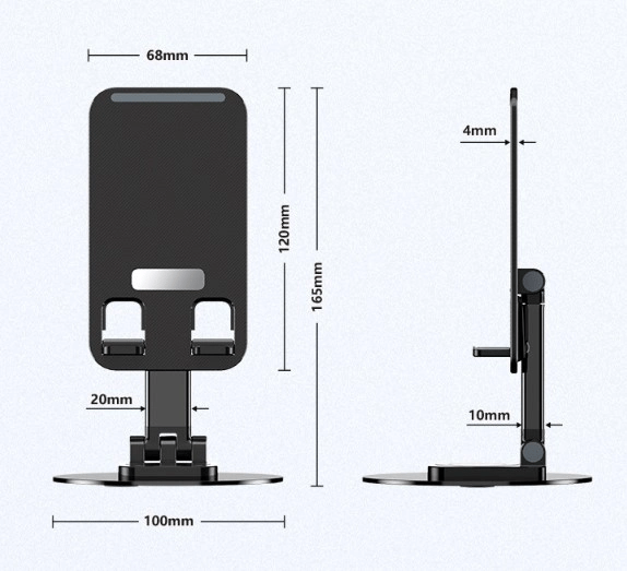 Katlanabilir Telefon Tutucu Stand Yuvarlak Tabanlı Bx40