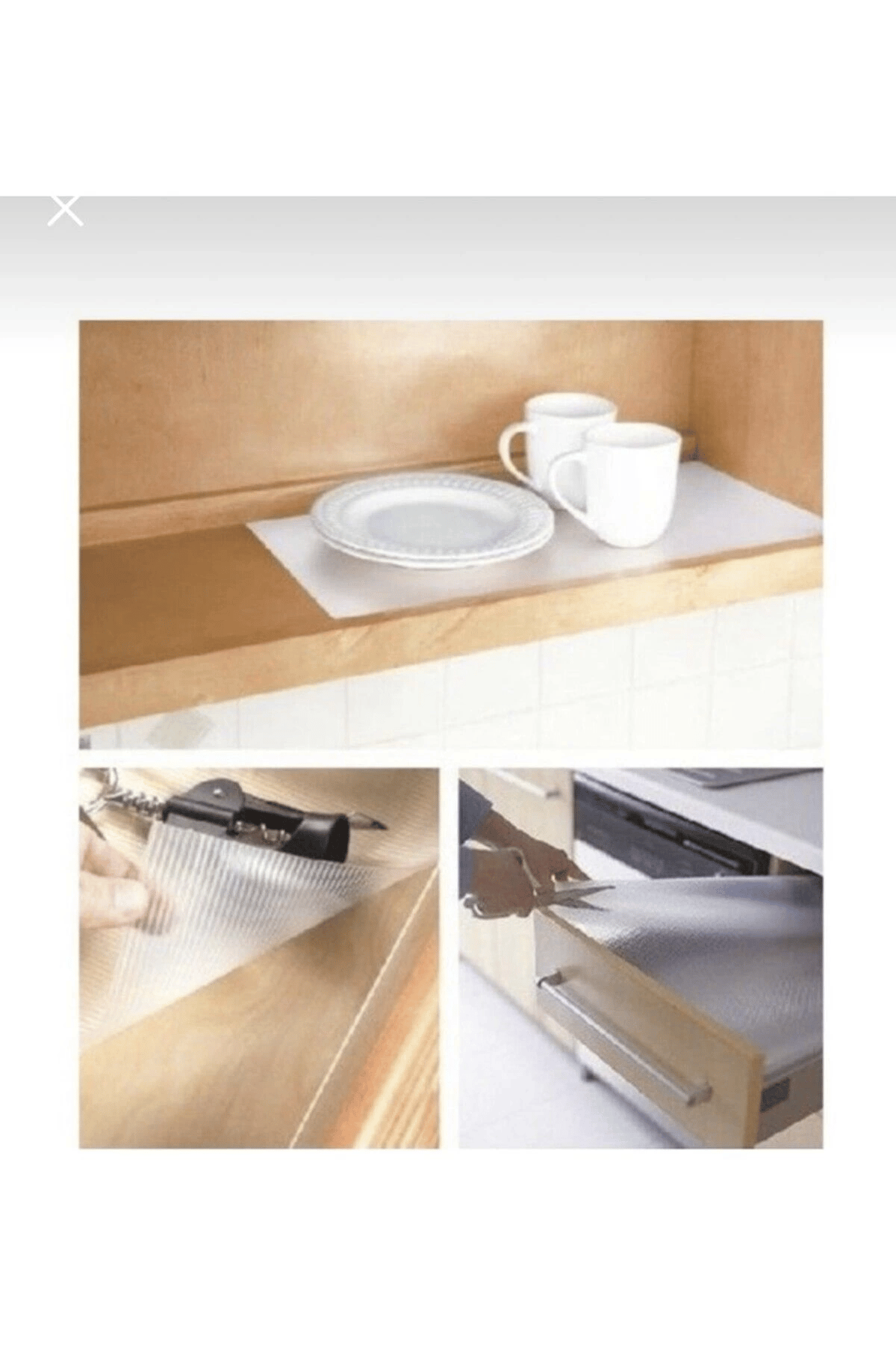Kaydırmaz Şeffaf Raflık Örtüsü 45x300 Cm Dolap İçi, Çekmece ve Buzdolabı Koruyucu EVA Pvc Kaplama