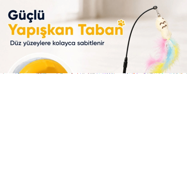 Kedi Şekilli Dönen Peluş Balıklı Olta Oyuncağı
