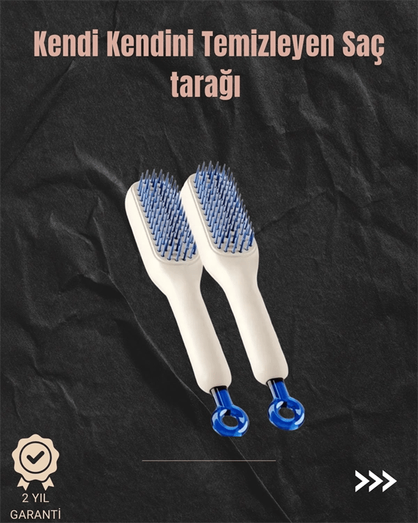 Kendini Temizleyen Hava Yastıklı Saç Tarağı – Düğümsüz Tarama