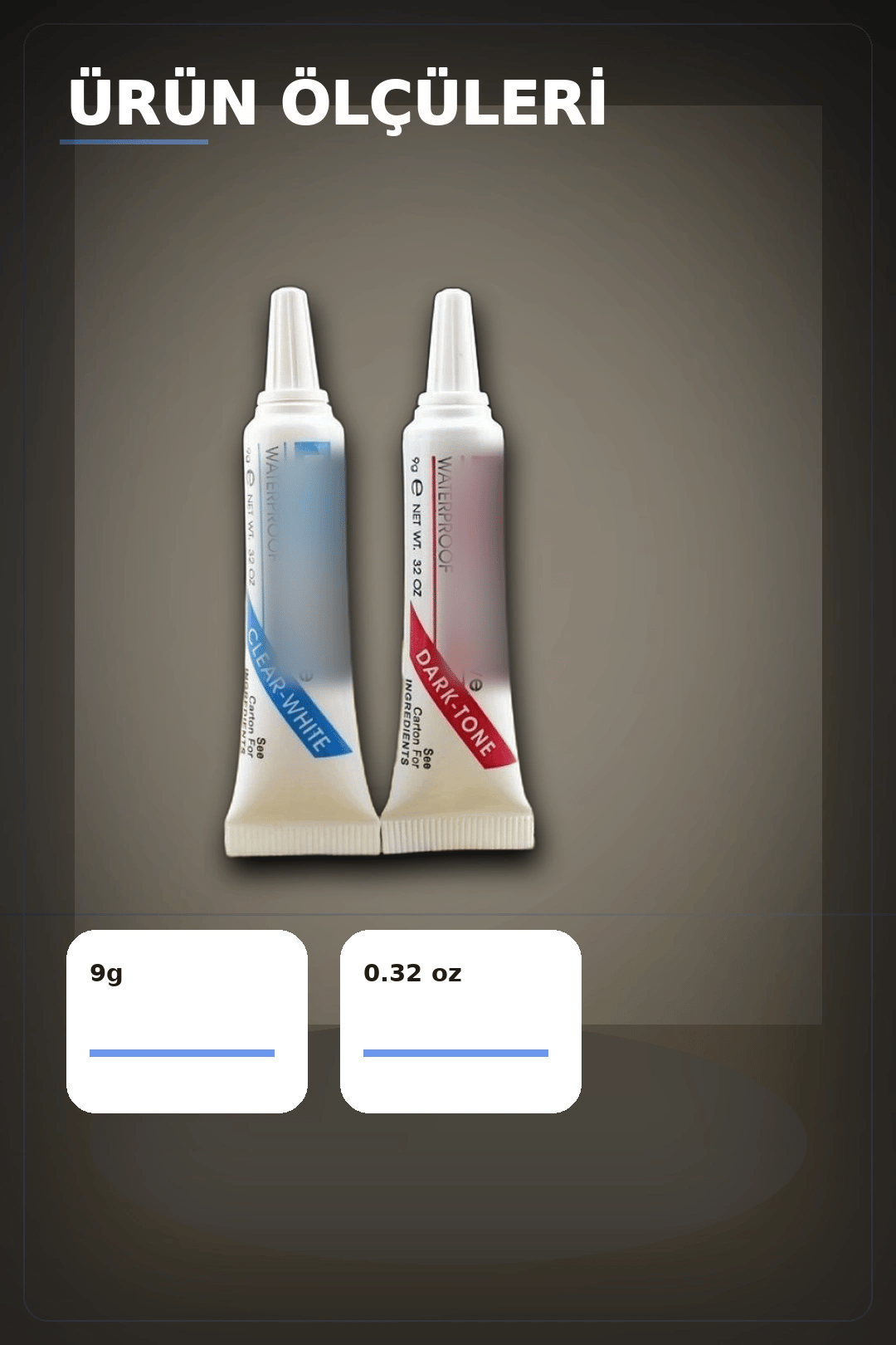 Kirpik Yapistirici Beyaz Ve Siyah Ikili Set - 2 Adet, Takma Kirpik Yapistiricisi BX-313427