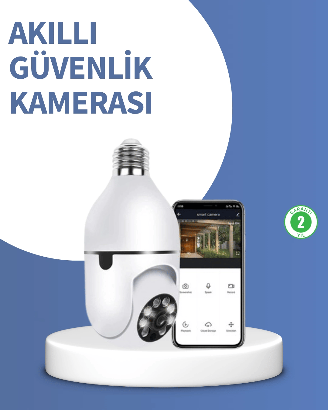 Kompakt Tasarımlı Gece Görüşlü Kablosuz Kamera