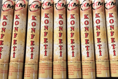 Konfeti Karnaval Metalik Renkli 30cm Bx40
