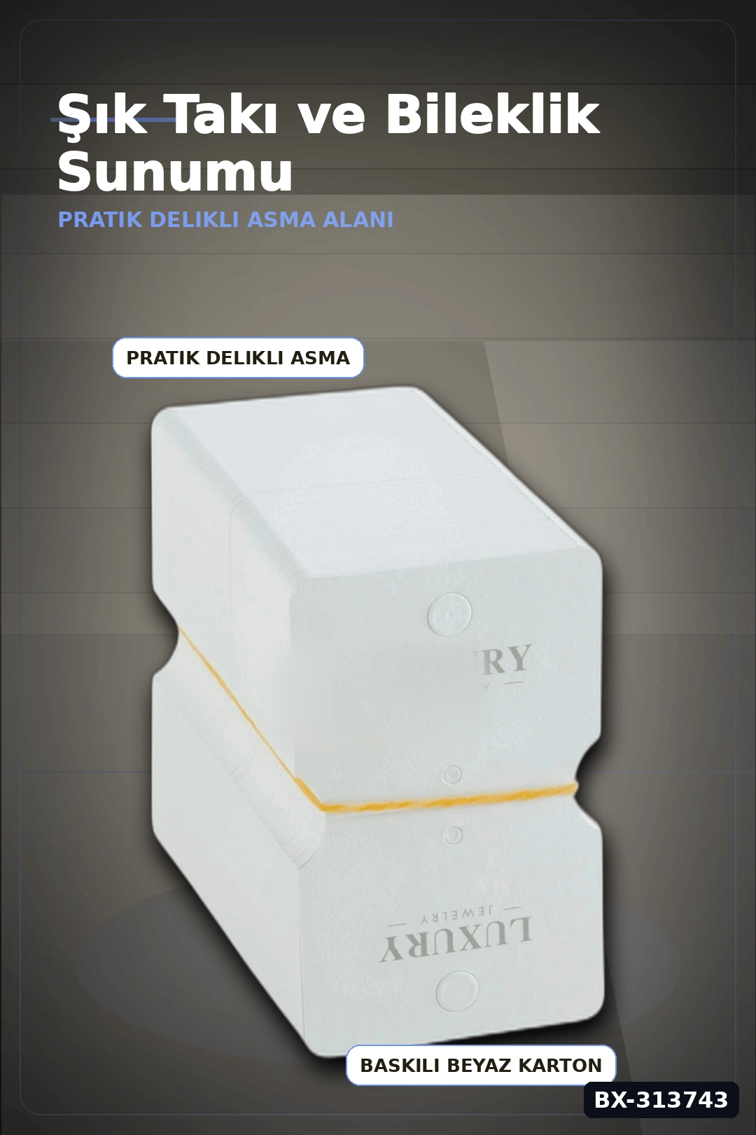 Kraft Kartondan 8x5 cm Bileklik Kartı 200 Adet Balya Paketi Takı Etiketi BX-313743