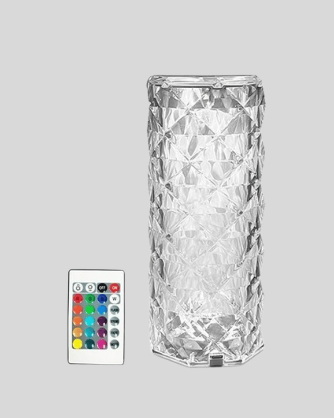 Kristal RGB LED’li Kumandalı Masa ve Gece Lambası – Renkli Işık Modlarıyla Şık Dekoratif Aydınlatma