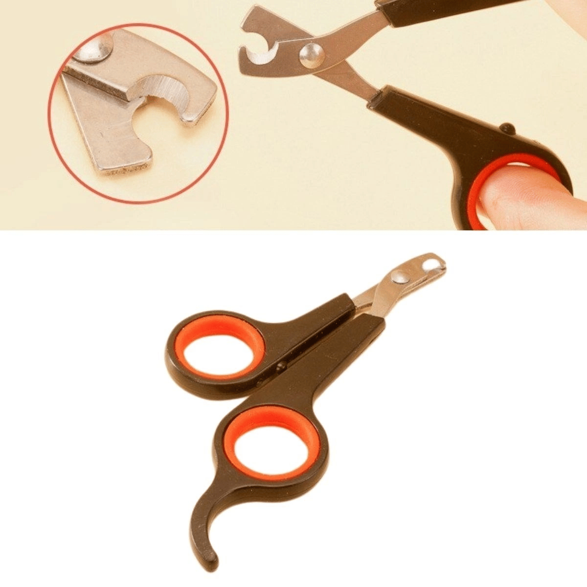Küçük Çelik Uçlu Kedi Köpek Evcil Hayvan Tırnak Makası Pati Bakım Aleti Ergonomik Kaymaz Sap Bx40