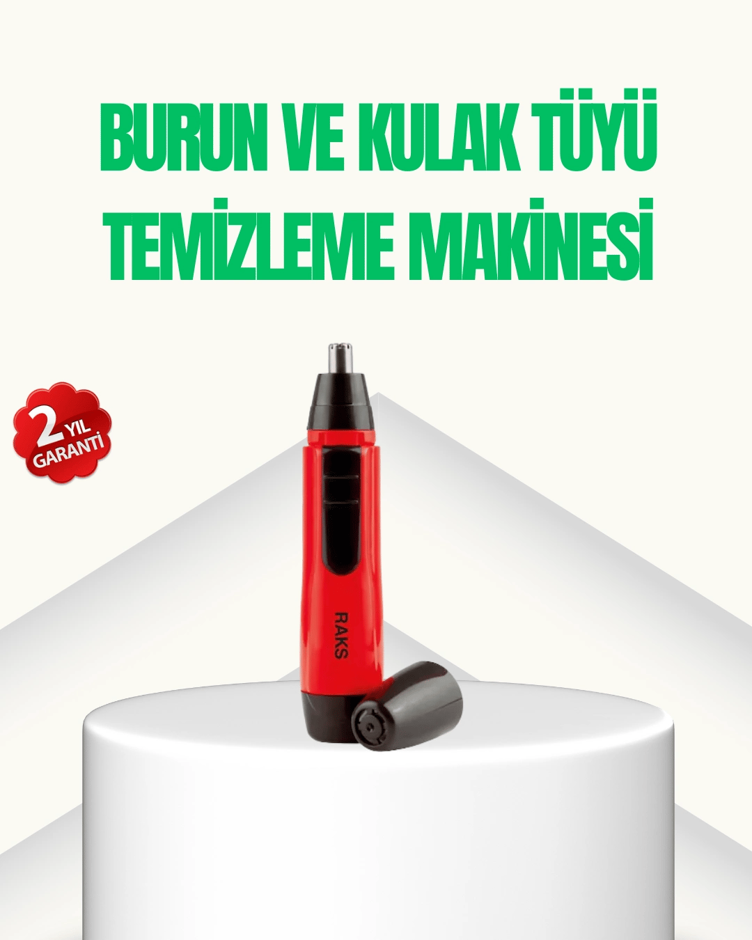 Kulak Burun Tüy Temizleme Makinası Pilli Kırmızı Ergonomik