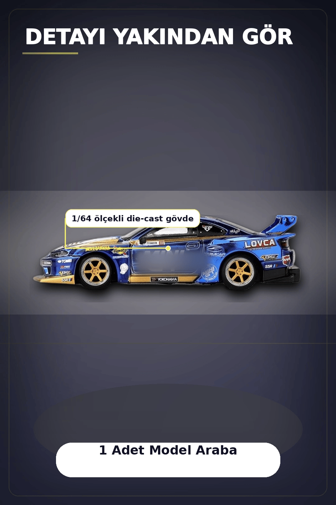 LBWK Formula Drift 1/64 Nissan S15 Silvia Model Araba - Liberty Walk Replica BX-313402
