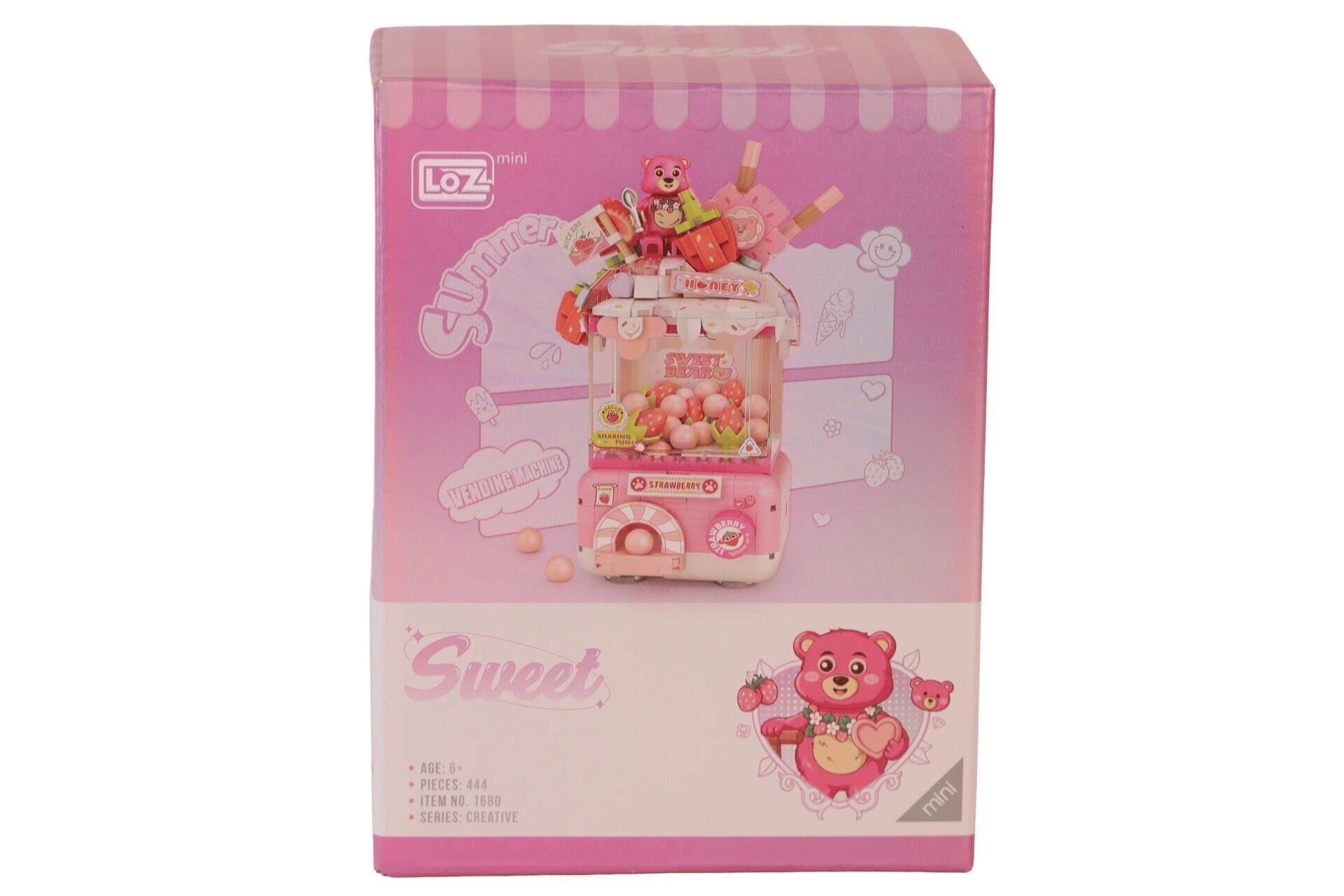 LZ1680 LOZ Sevimli Gashapon Makineleri PEMBE  BLOCK OYUNCAK 428 PARÇA