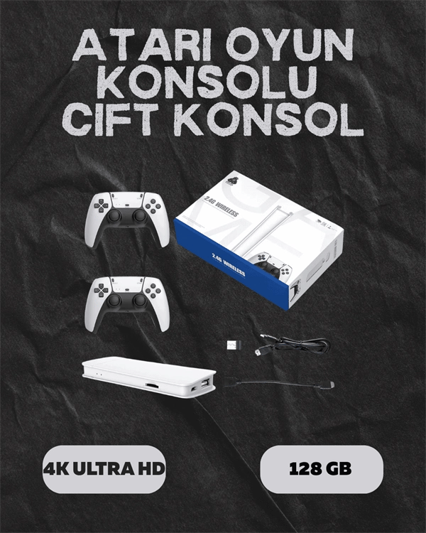 M15 Retro Konsol – 20.000 Oyunlu, Çift Gamepadli, 4K HDMI