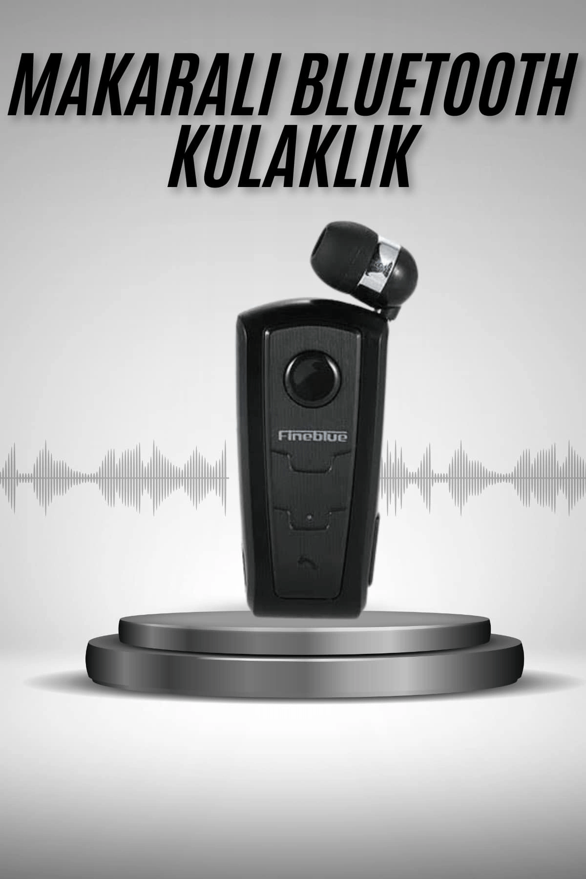 Makaralı Bluetooth Kulakiçi Yaka Kulaklığı Kablosuz Kulaklık