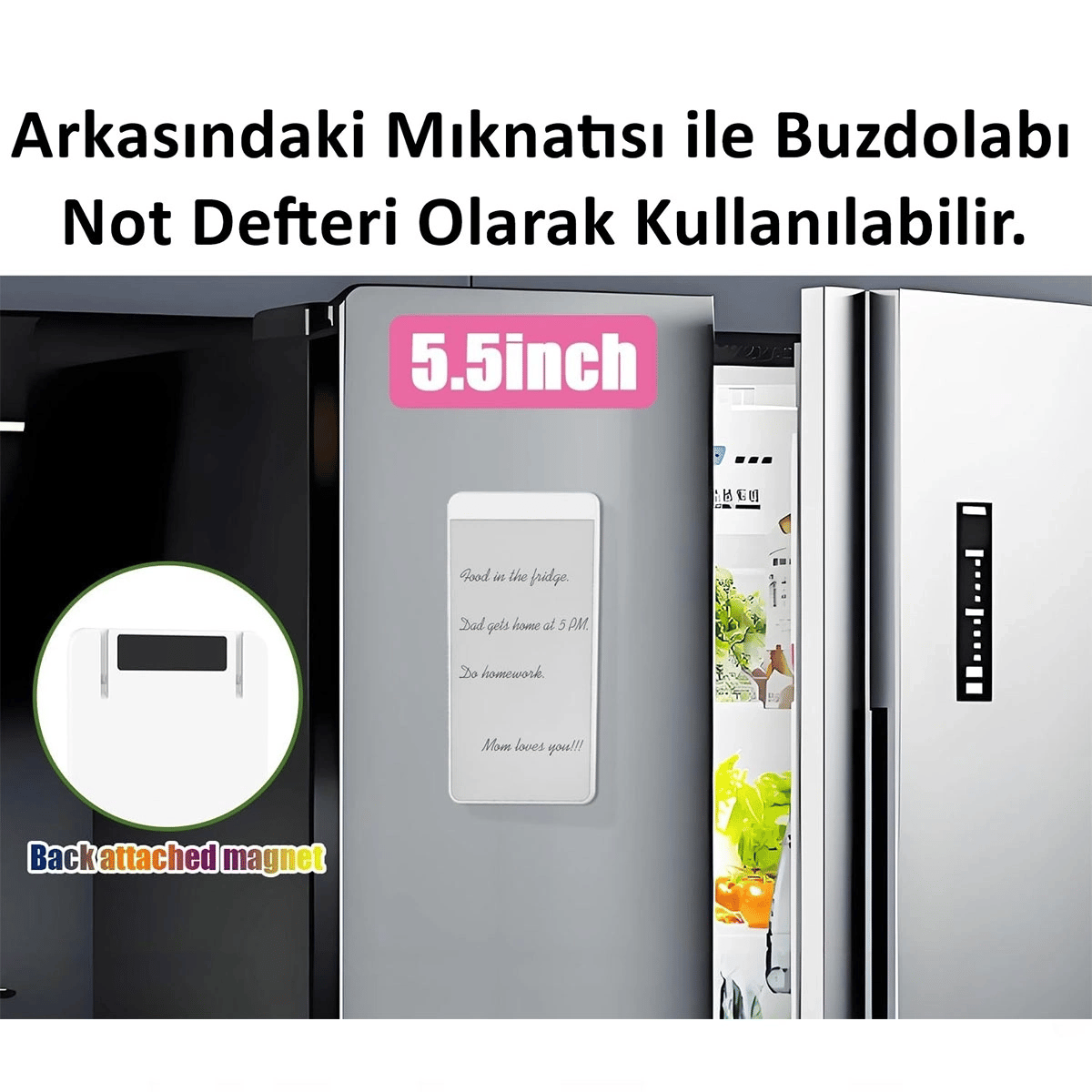 Manyetik Mini Sihirli Yazı Tahtası 5,5'' - 14 cm
