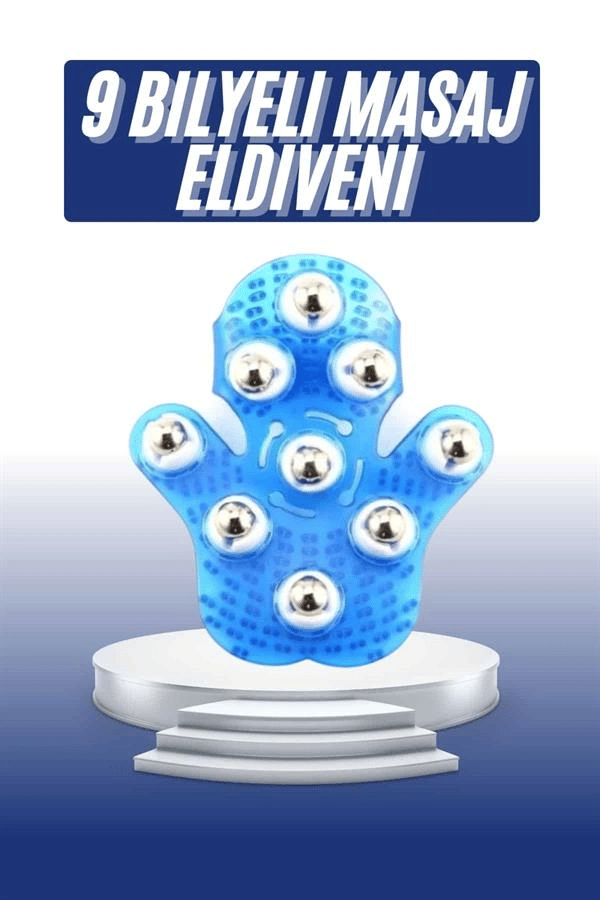 Masaj Aleti El Şeklinde Omuz Bacak Bilyeli Masaj Eldiveni El Şekilli