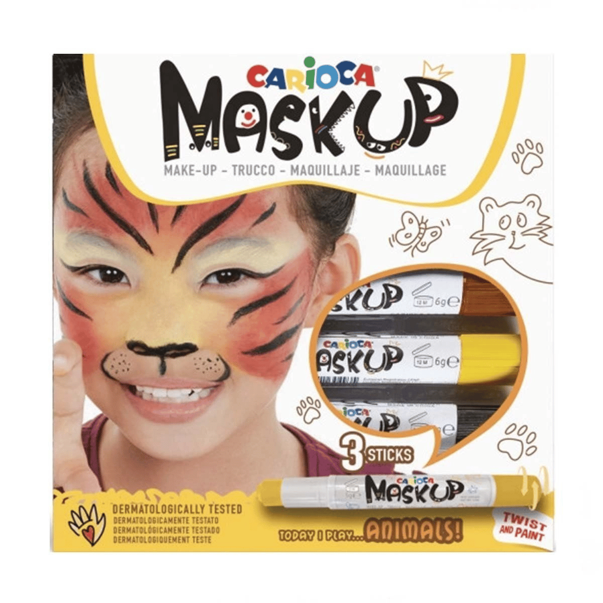 Mask Up Yüz Boyası 3 Renk Animals