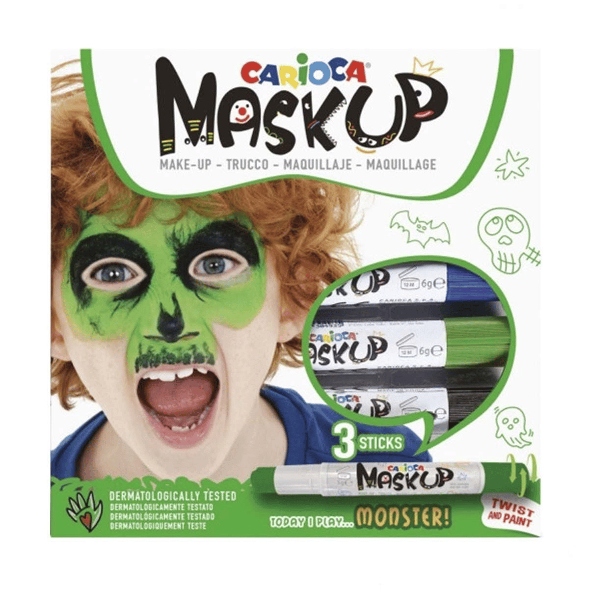Mask Up Yüz Boyası 3 Renk Monster