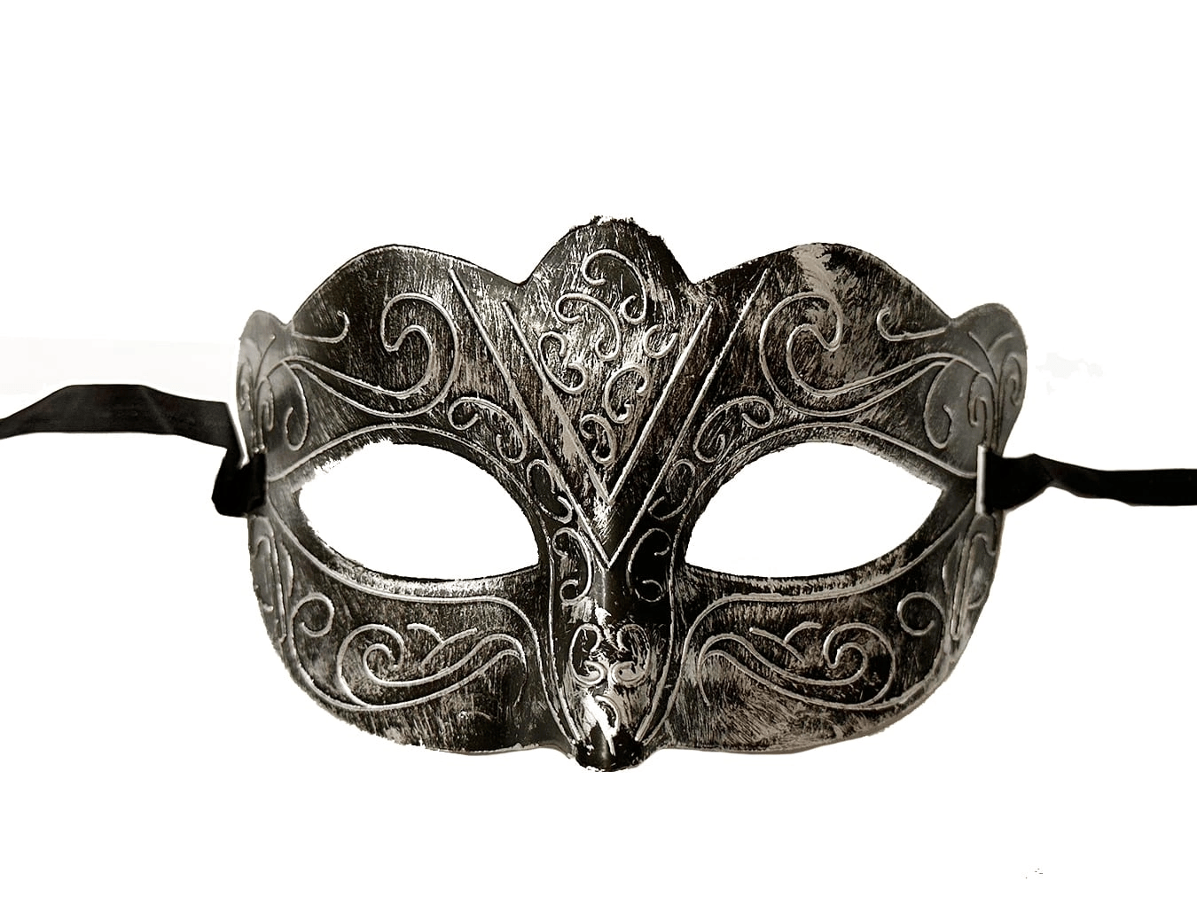 Maskeli Balo Antik Gri Gümüş Eskitilmiş Maske Balo Venedik Bx40