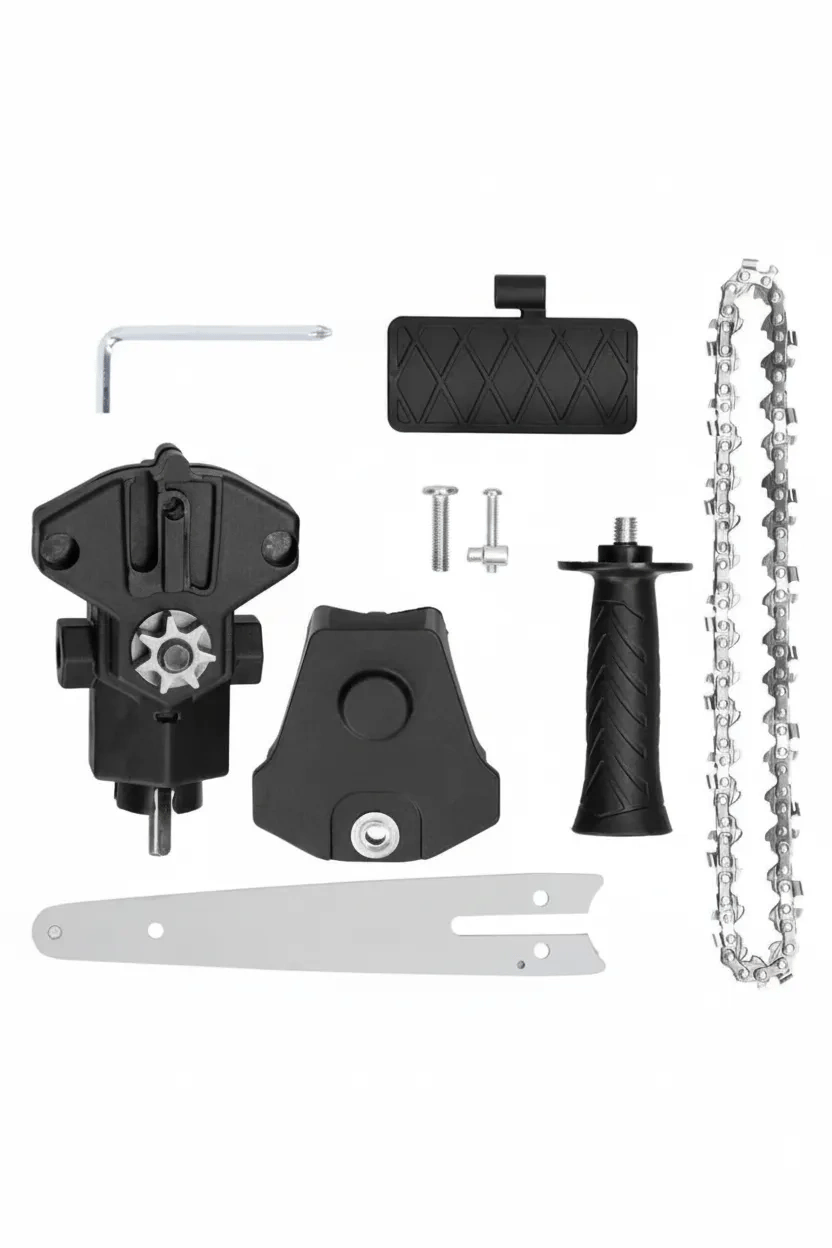 Matkap Ucuna Takılabilen Zincirli Dal Budama Aparatı Ağaç ve Bahçe Budama Testere Aparatı