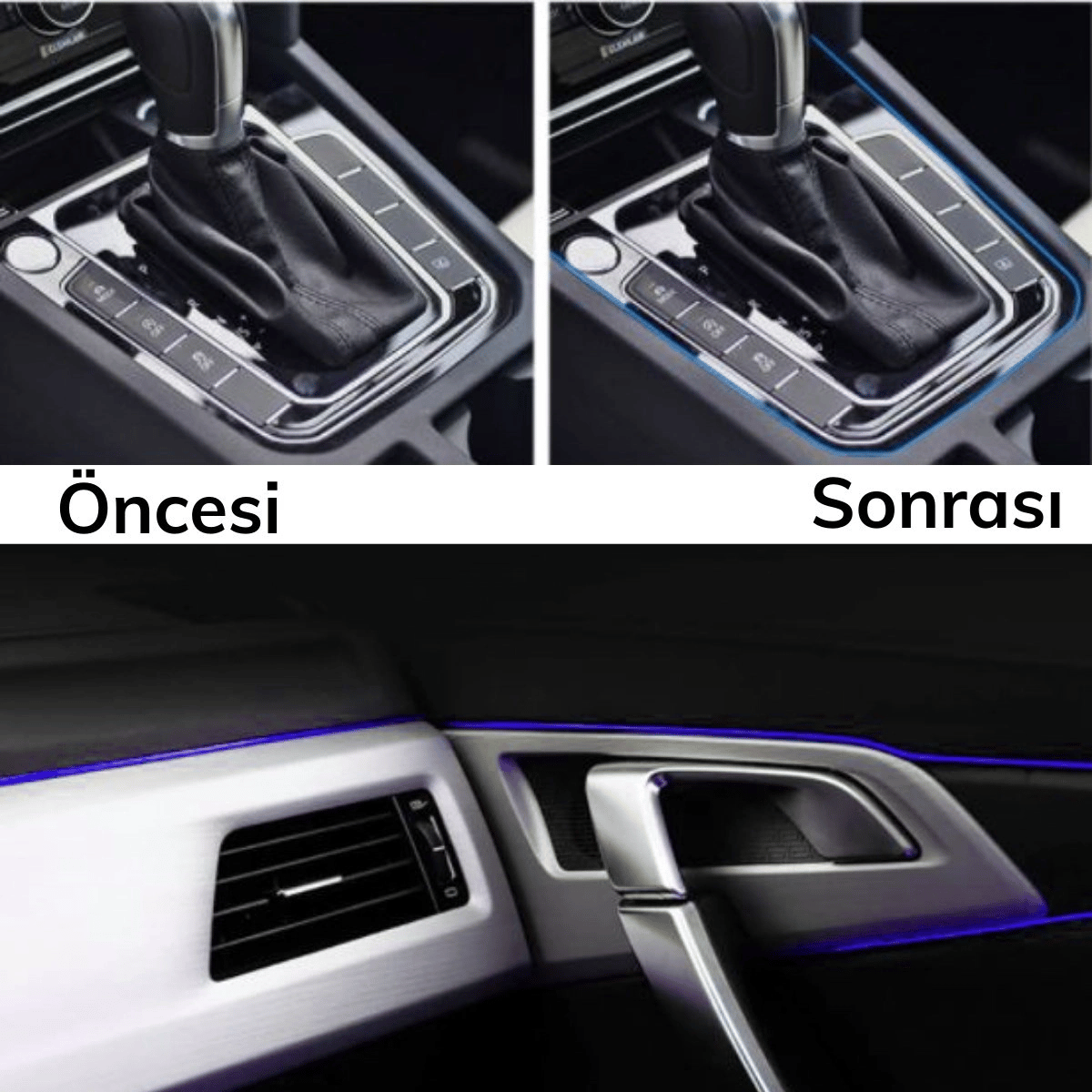 Mavi Araba Oto trim Dekorasyon Şeridi Kauçuk Elastik Kolay Kurulum 5 Metre Şerit Bant Bx40