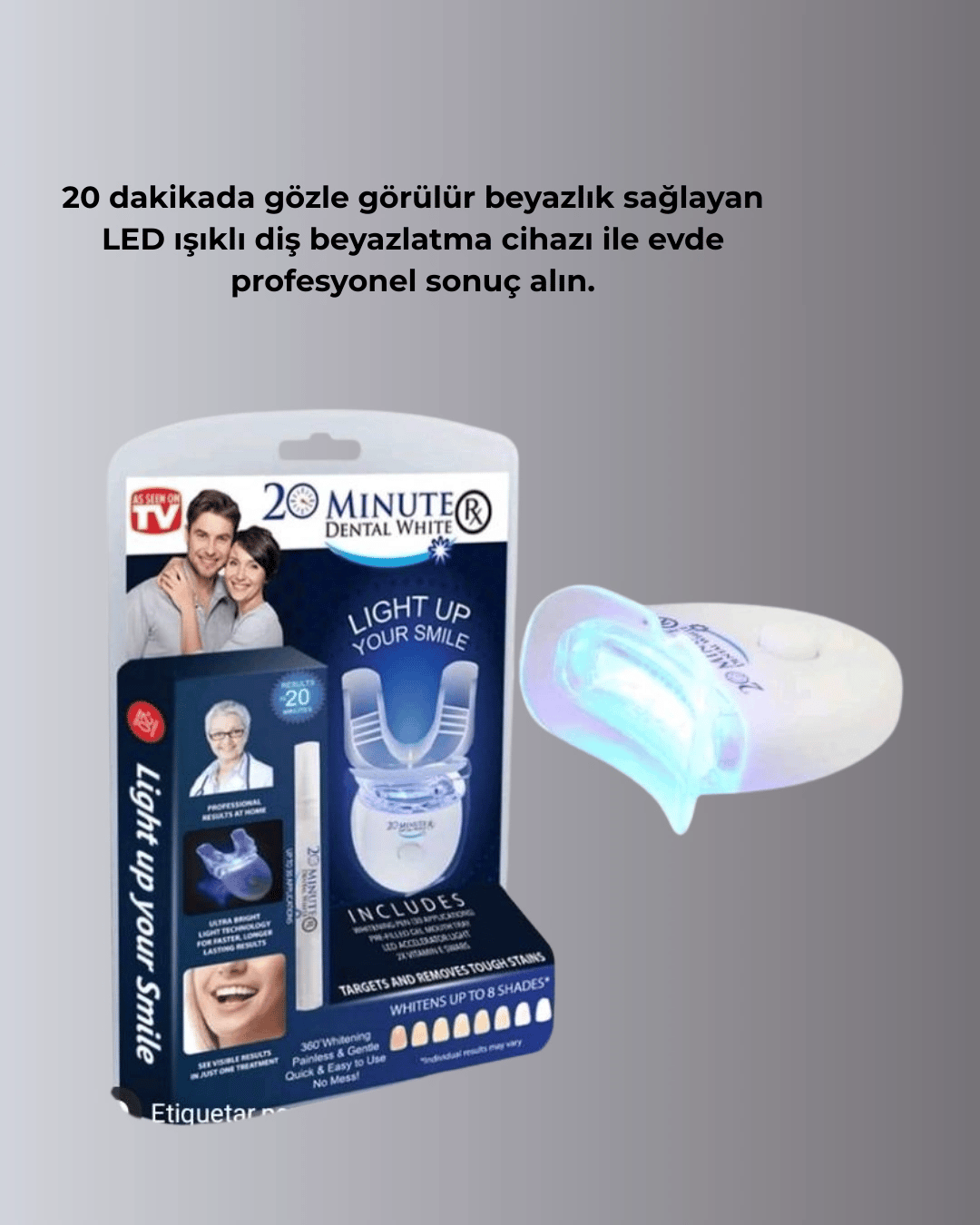 Mavi Işık Teknolojisi ile Güvenli Diş Beyazlatıcı Sistem