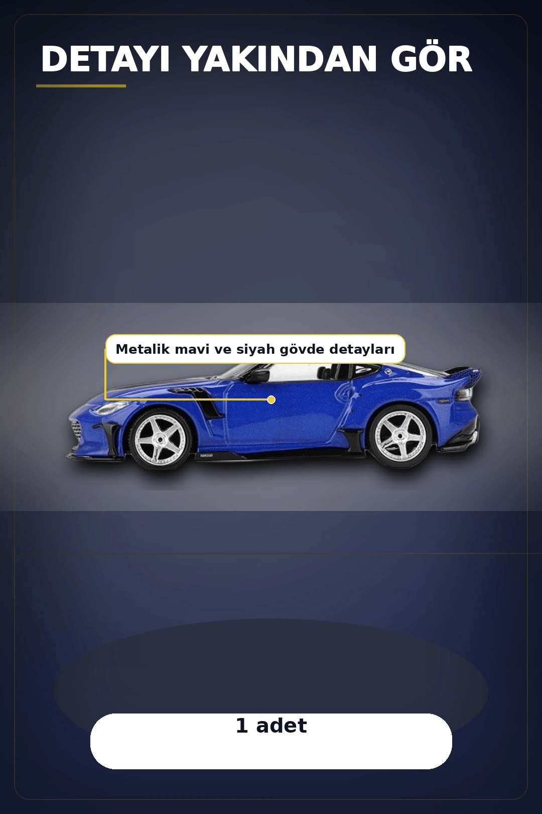 Mavi Metal 1/64 Nissan Z VeilSide FFZ400 Model Araba - Koleksiyonluk Diecast BX-313400