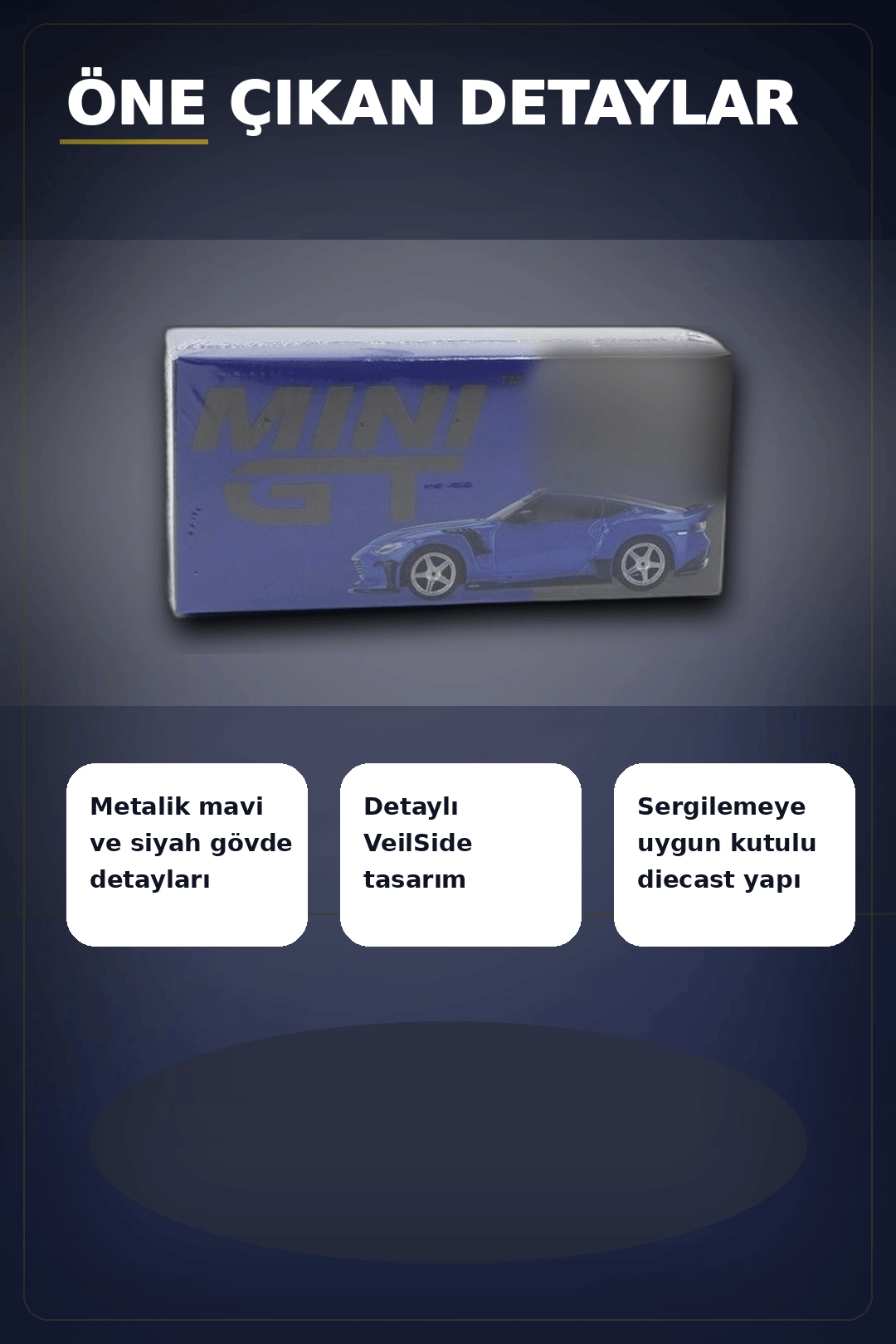 Mavi Metal 1/64 Nissan Z VeilSide FFZ400 Model Araba - Koleksiyonluk Diecast BX-313400