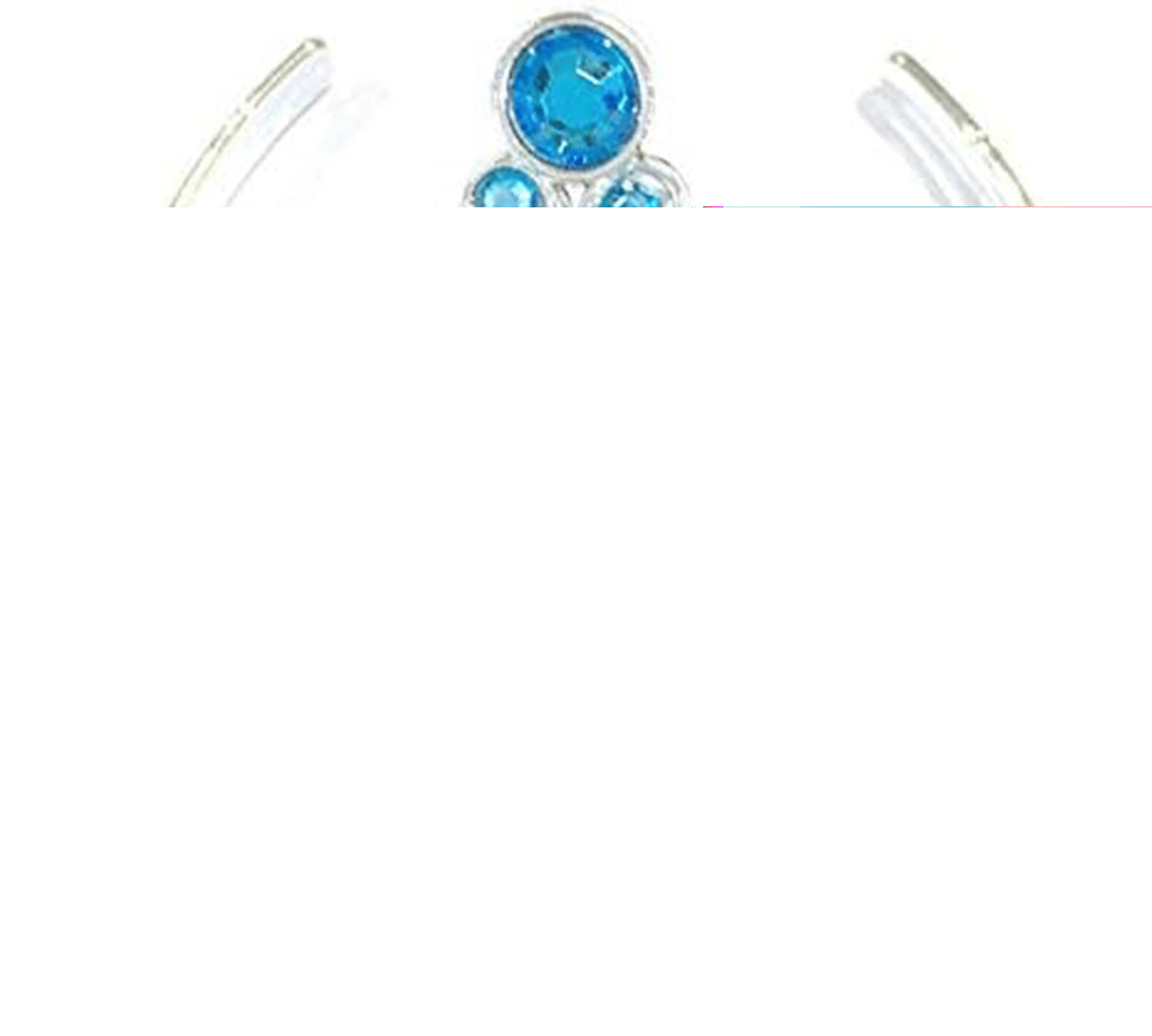 Mavi Taşlı Elsa Çocuk Tacı Prenses Tacı Kraliçe Tacı 16x14 Cm Bx40