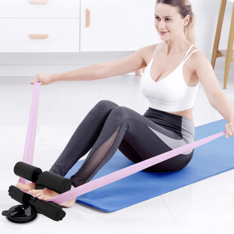 Mekik Çekme Spor Aleti Ayak Destekli Vantuzlu