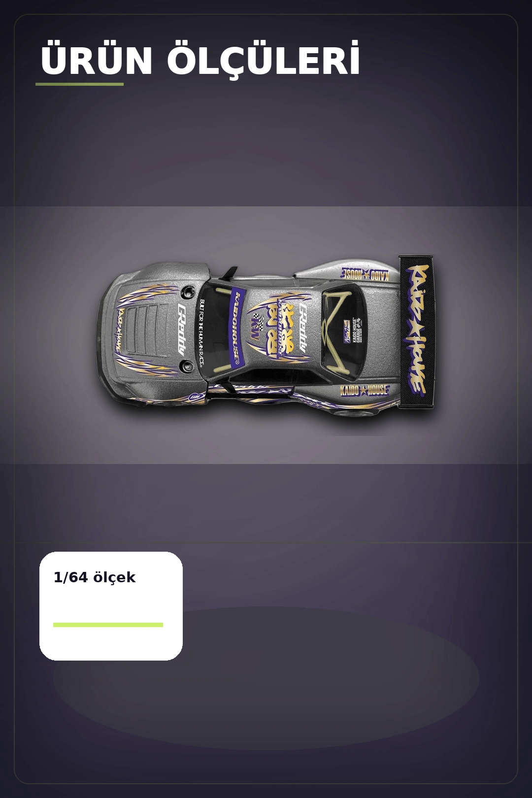 Metal Diecast 1/64 Olcek Nissan Silvia S13-R Drift Arabasi - Kaido House Koleksiyon Modeli BX-313398