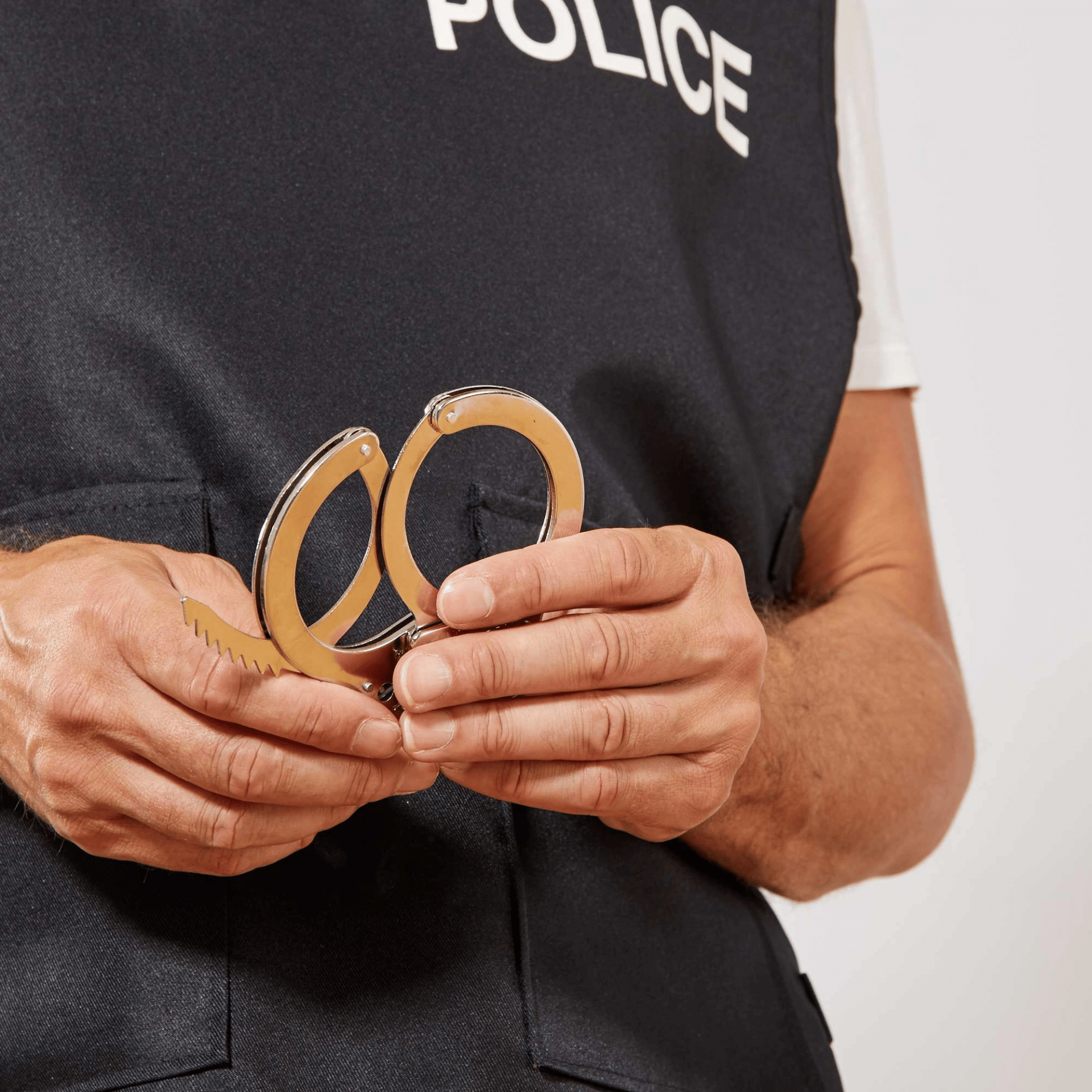 Metal Malzemeden İmal Anahtarlı Oyuncak Polis Kelepçesi Bx40