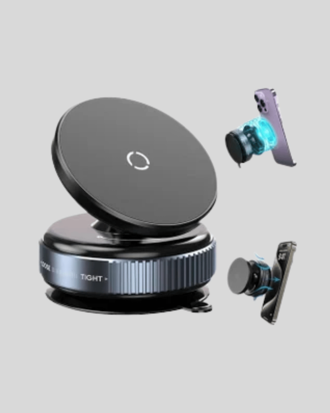 Mıknatıslı Araç Telefon Tutucu Vakum Teknolojili 360° Ayarlanabilir