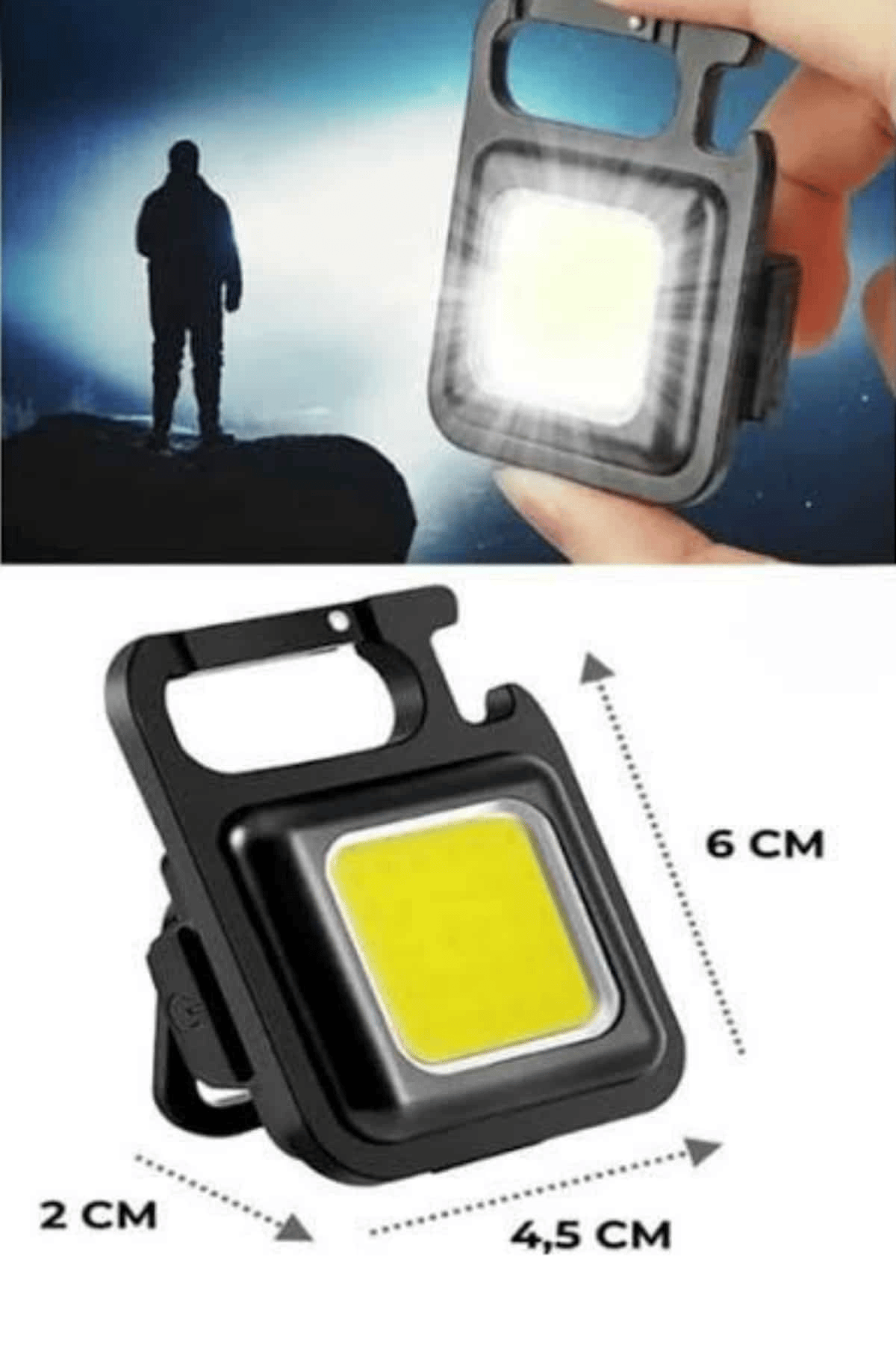 Mıknatıslı Parlak Led Işık 3 Fonksiyonlu Şarj edilebilir Ledli Mini Taşınabilir