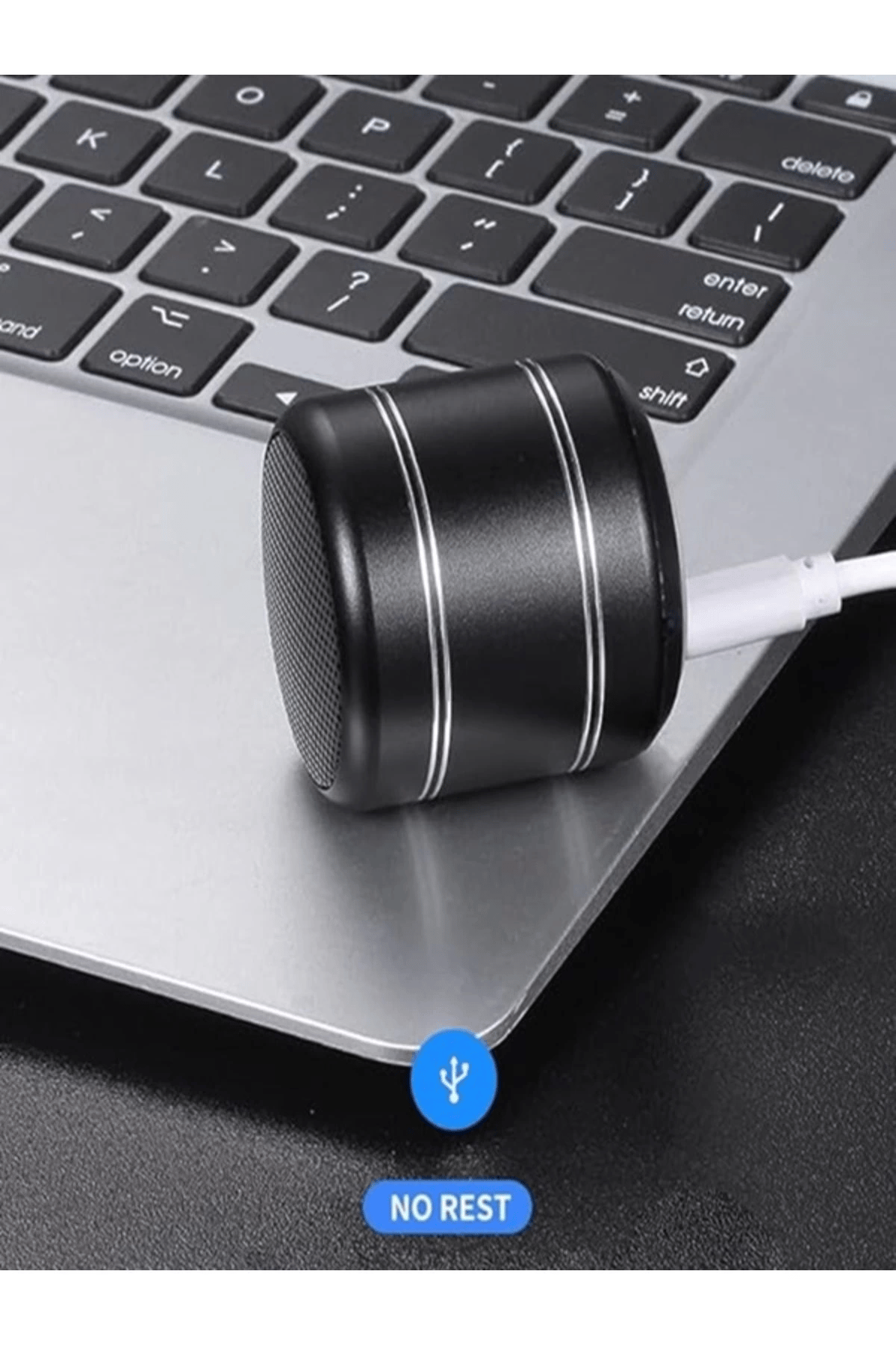 Mini Alüminyum TWS Kablosuz Bluetooth Hoparlör – Yuvarlak Metal Tasarım, Yüksek Bas ve Taşınabilir Özellikler