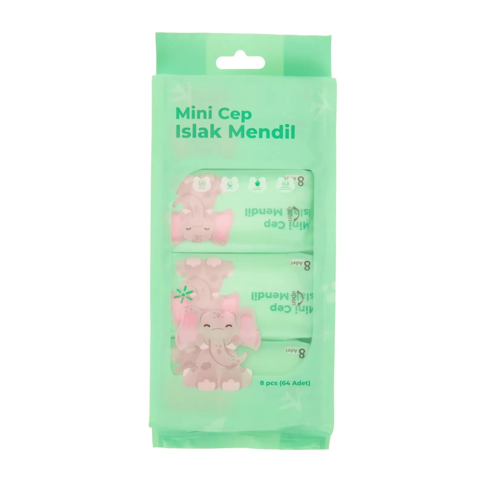 Mini Cep Islak Mendil Günlük Pratik 8'li Paket Bx40